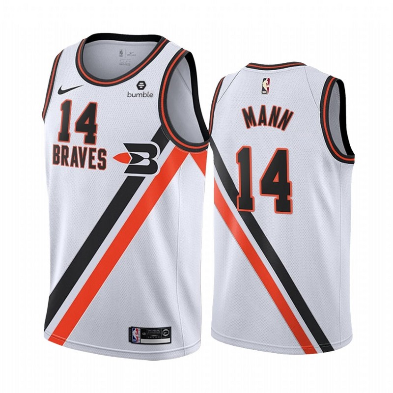 NBA Men Los Angeles Clippers Retro White #14 MANN Jersey High Quality Name and Number Print - leoleo123123