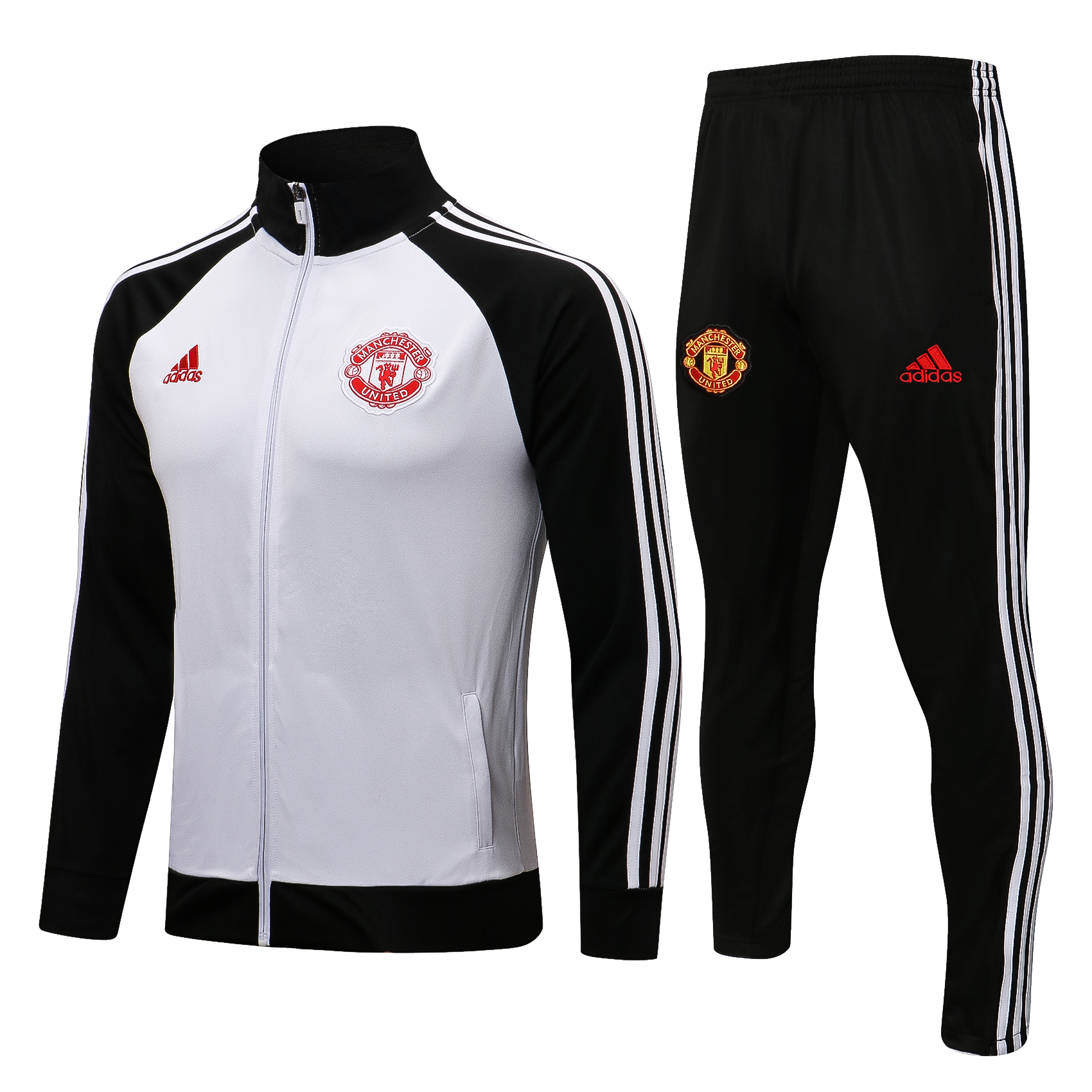 21/22 Man United White Jacket Tracksuit Thai Quality - leoleo123123