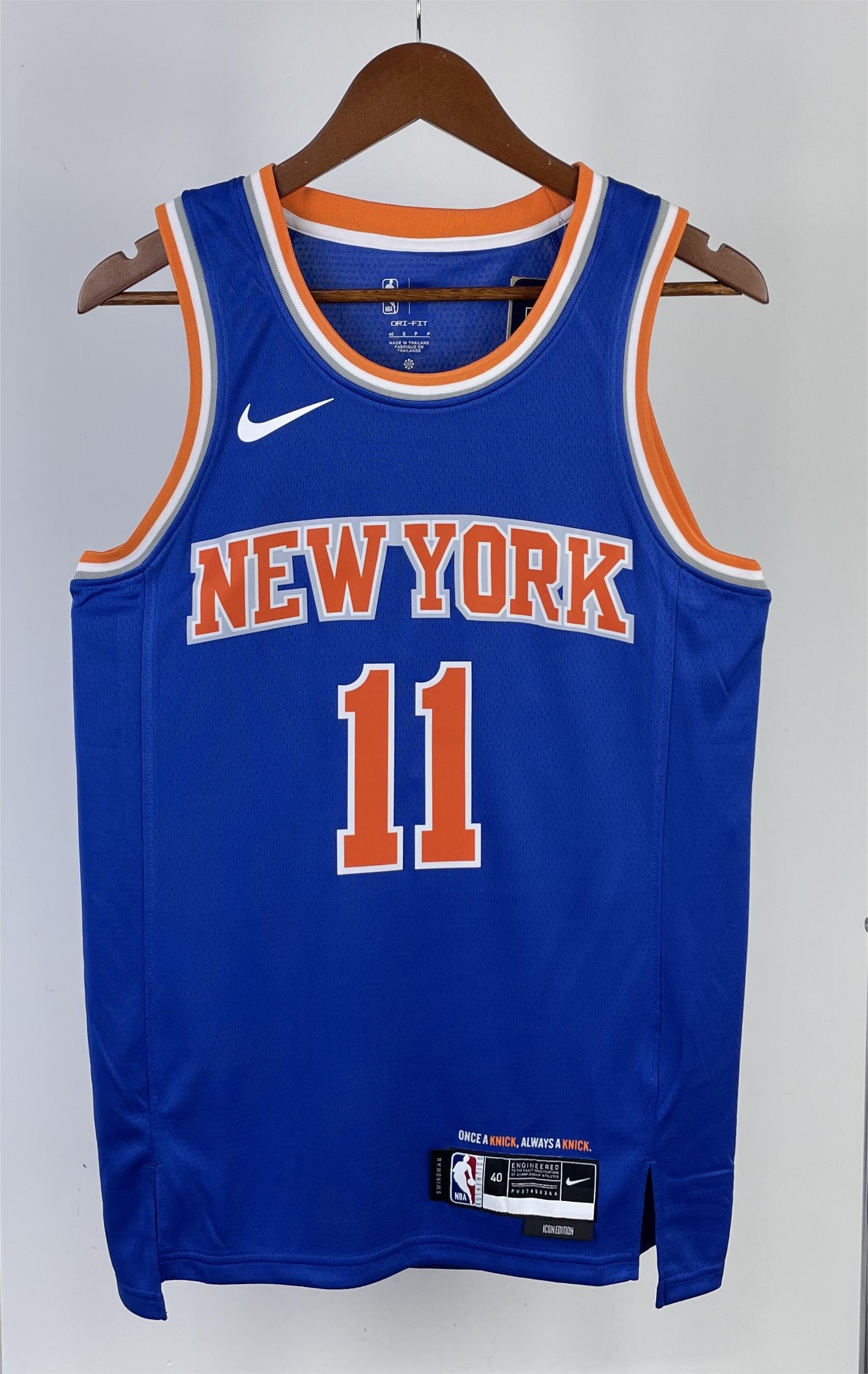 NBA Men 2023 New York Knicks Blue #11 BRUNSON Jersey High Quality Name and Number Print - leoleo123123
