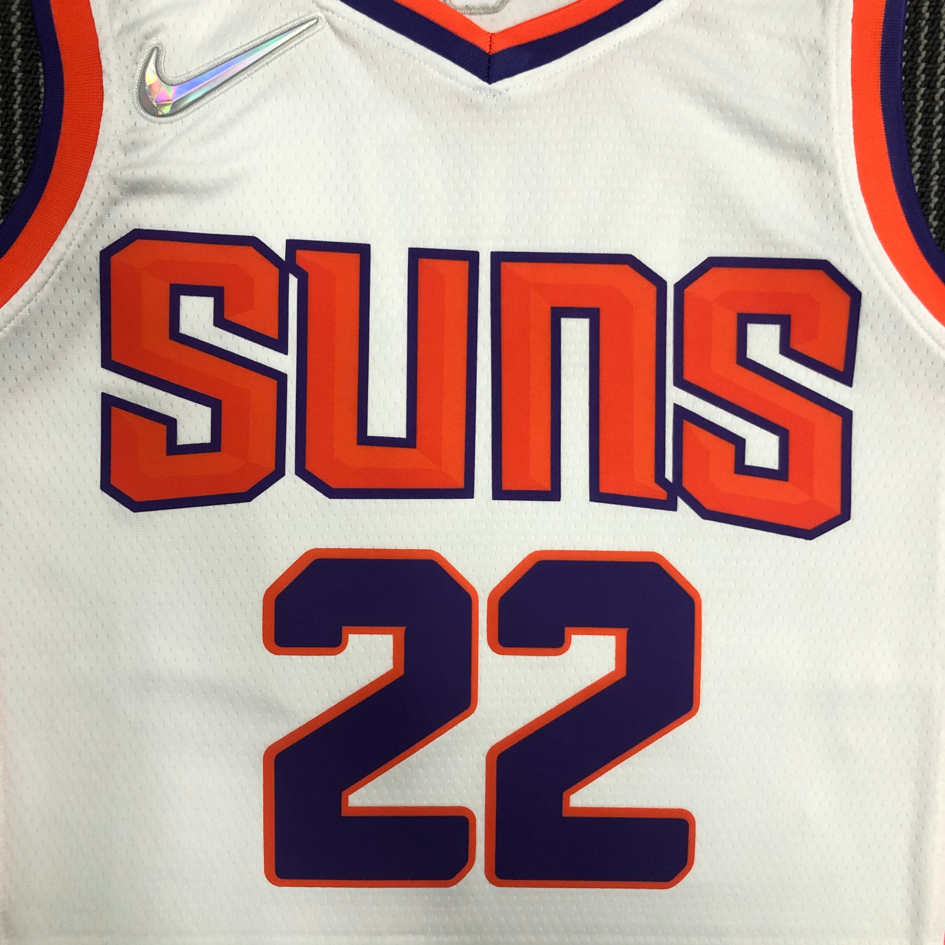 NBA Men 75 Anniversary Phoenix Suns White #22 AYTON Jersey High Quality Name and Number Print - leoleo123123