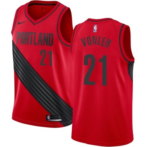 NBA Portland Trail Blazers Red #21 VONLEH Jersey High Quality Name and Number Print - leoleo123123