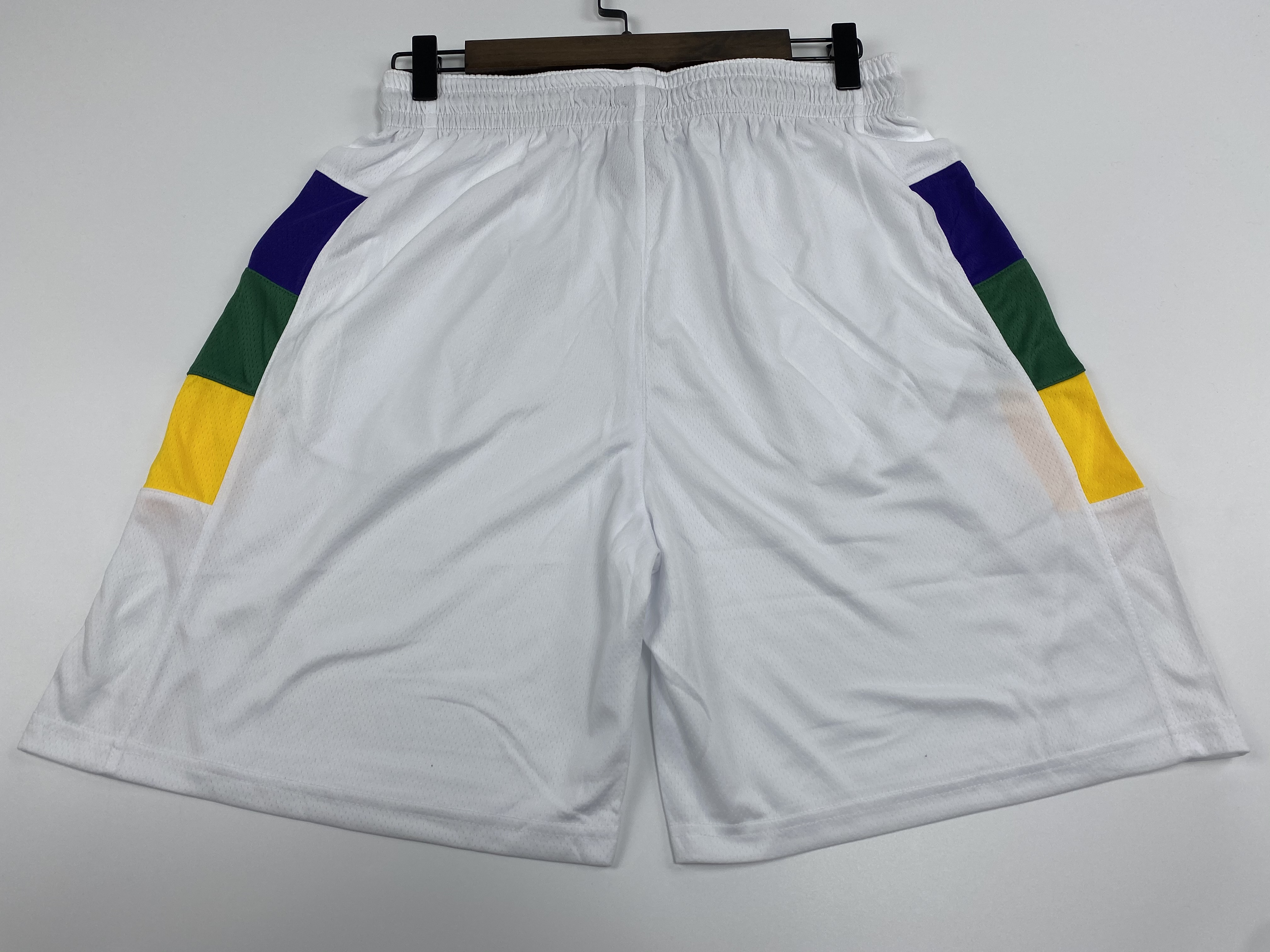 NBA Men New Orleans Pelicans White City Pant Short High Quality Name and Number Print - leoleo123123