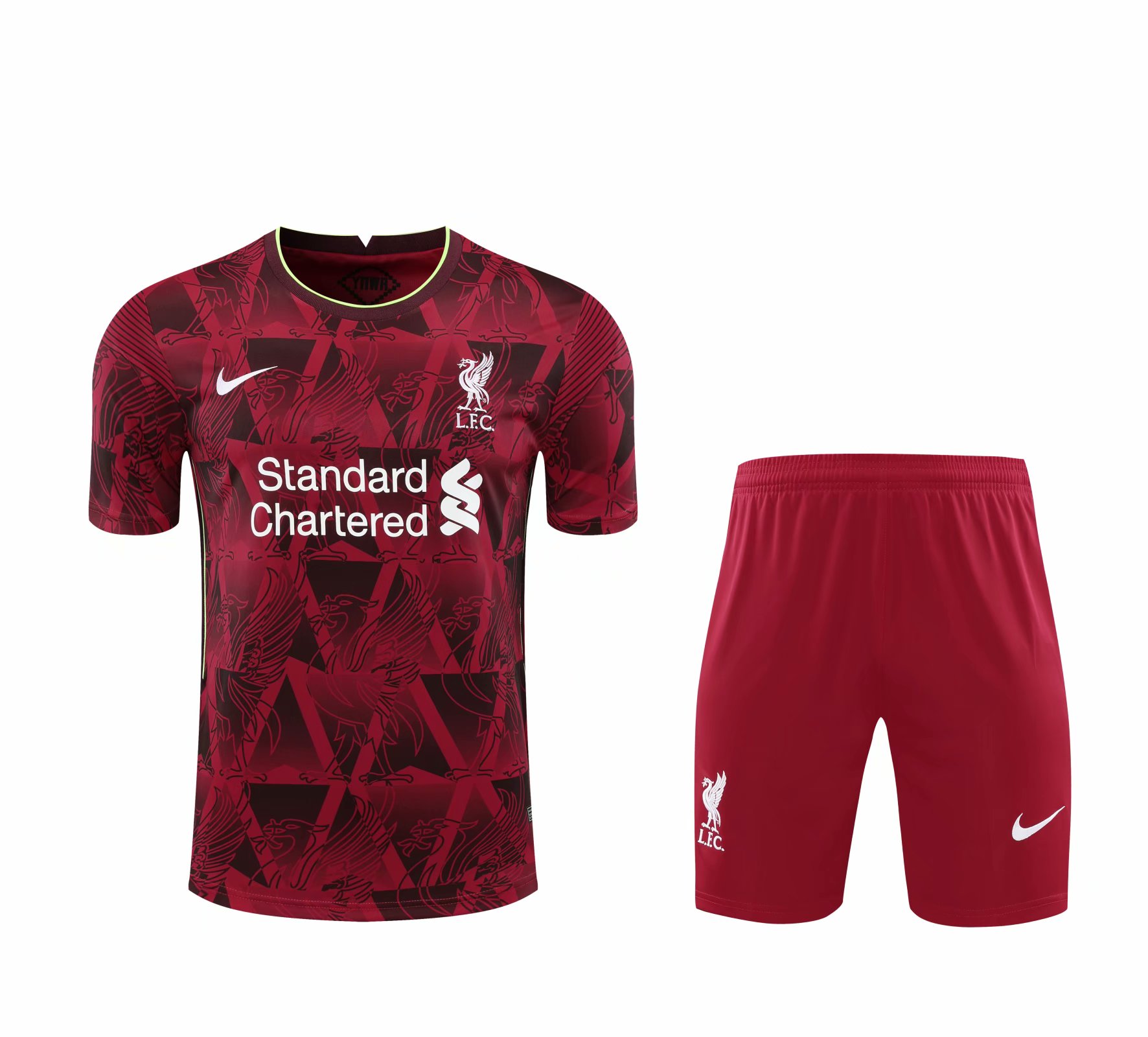 New 2021 Liverpool Special Version Red Training Set--Short Sleeve and Short Pant Training Tracksuit - leoleo123123