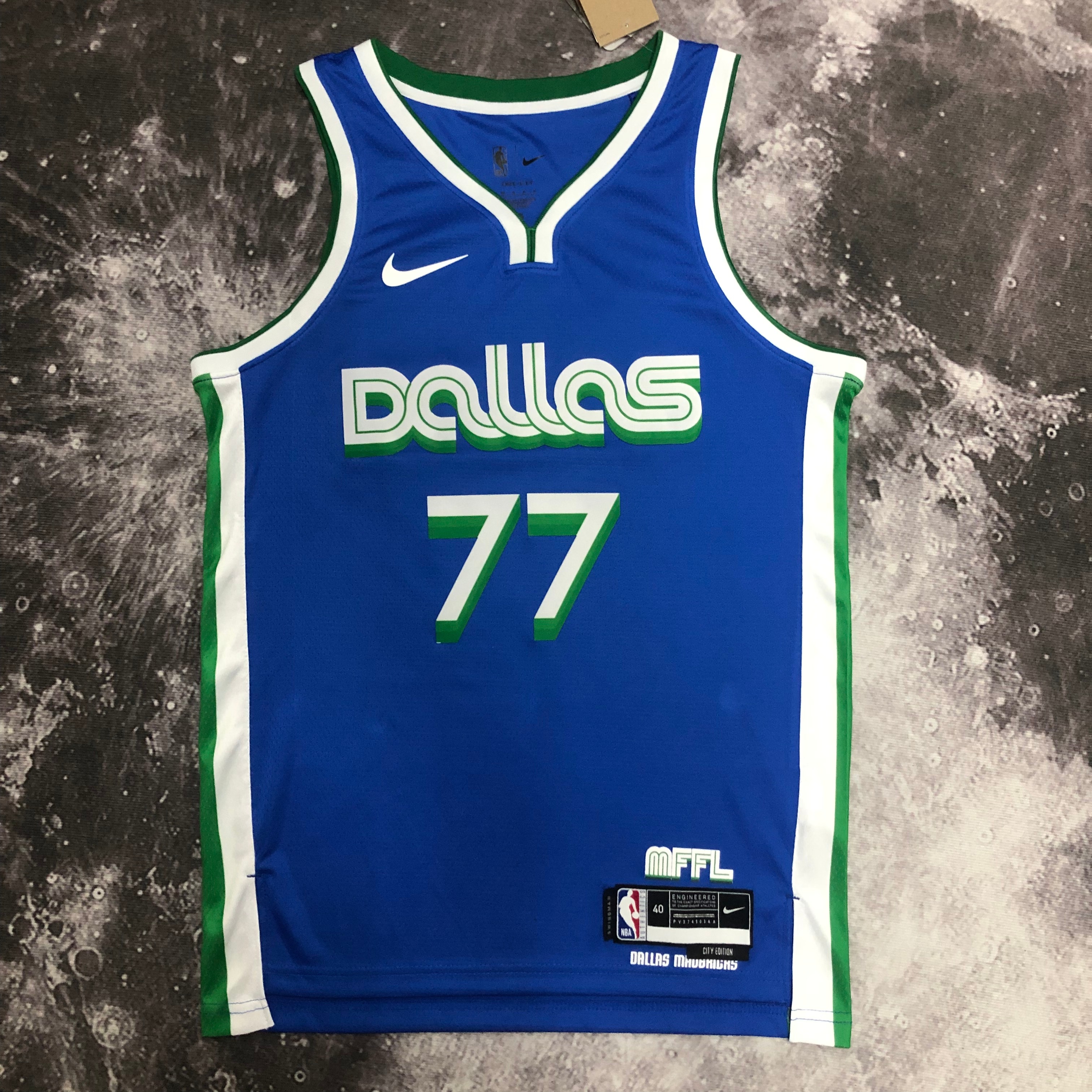 NBA Men Season 2023 Dallas Mavericks Blue #77 DONCIC Jersey High Quality Name and Number Print - leoleo123123