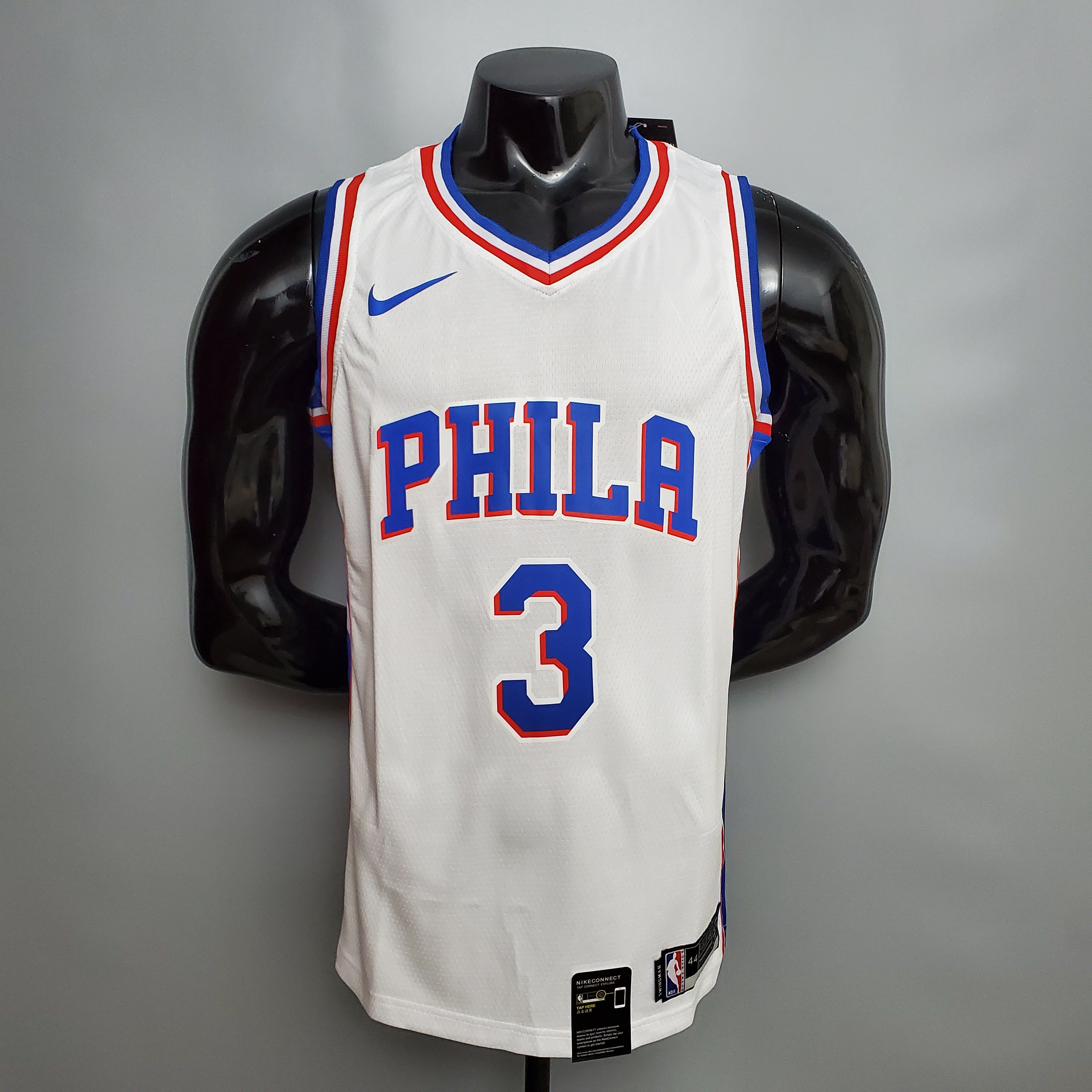 NBA Men Philadelphia 76ers White #3 IVERSON Jersey High Quality Name and Number Print - leoleo123123