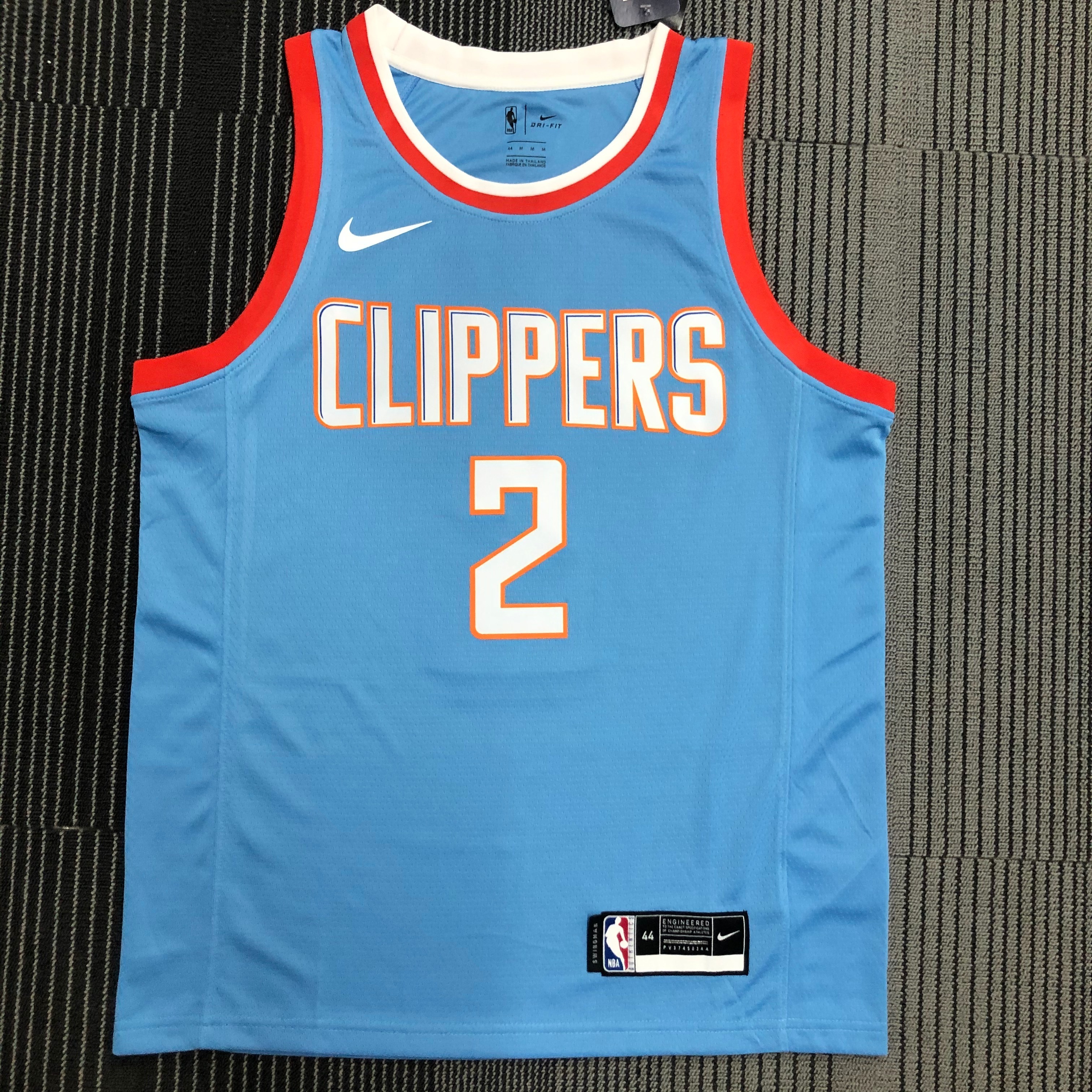 NBA Men Los Angeles Clippers Light Blue LEONARD#2 Jersey High Quality Name and Number Print - leoleo123123