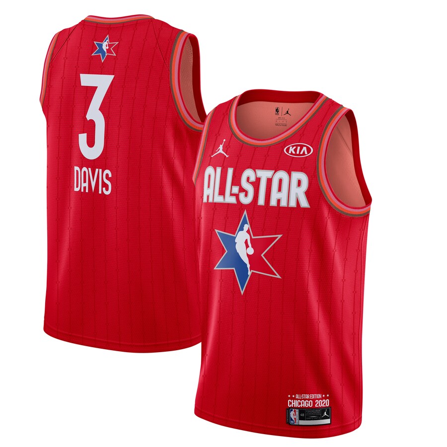 NBA Men 2020 All Star Jerseys Red #3 DAVIS Jersey High Quality Name and Number Print - leoleo123123
