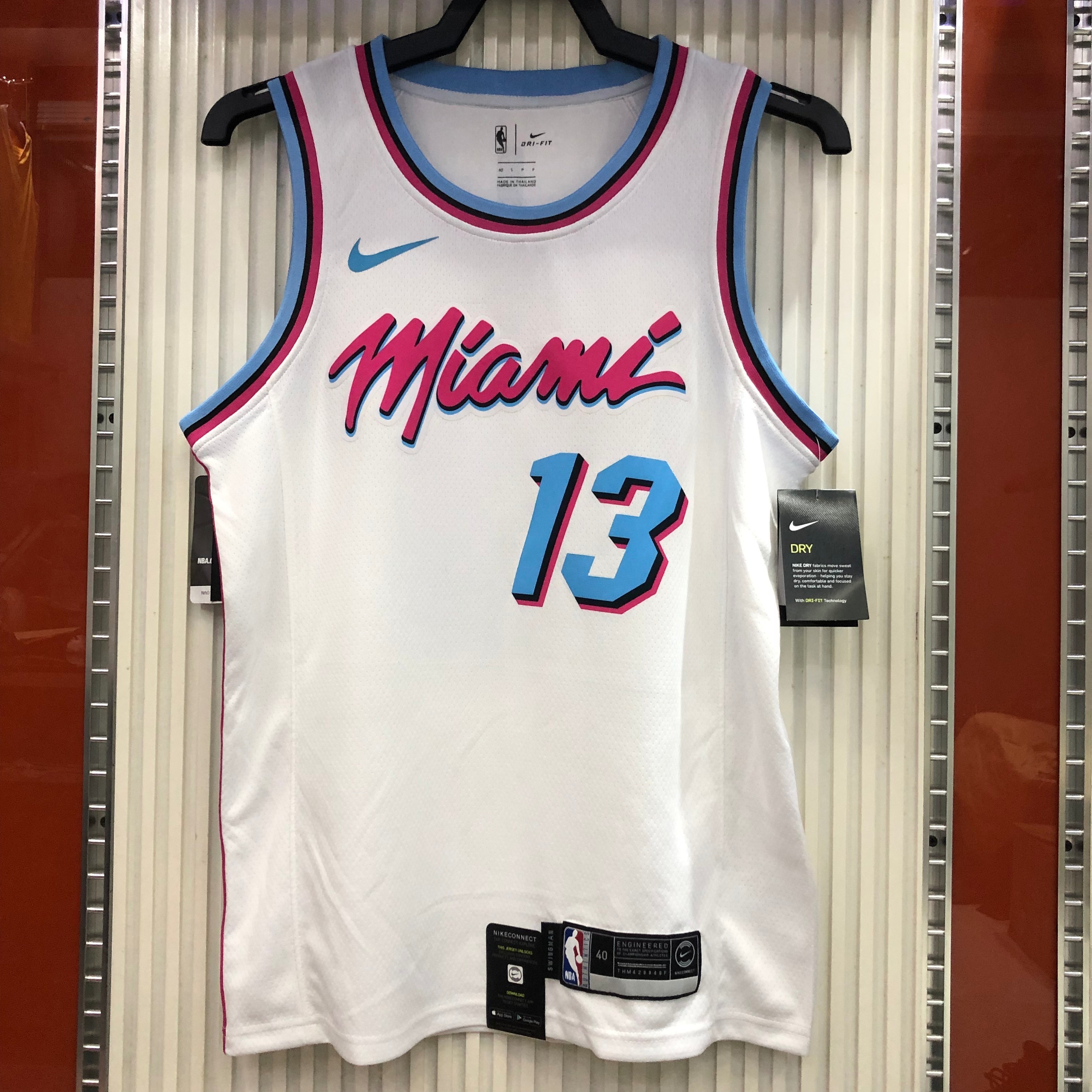 NBA Men Miami Heat White City #13 ADEBAYO Jersey High Quality Name and Number Print - leoleo123123