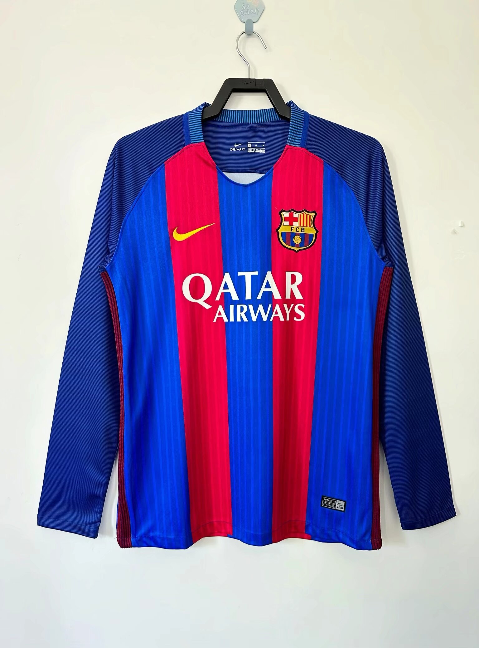 16/17 Barcelona Home Retro Jersey Long Sleeve - leoleo123123