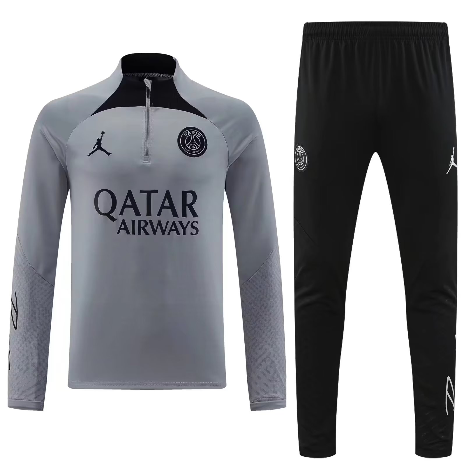 22/23 PSG Grey Jordan Logo Sweater Tracksuit Thai Quality - leoleo123123