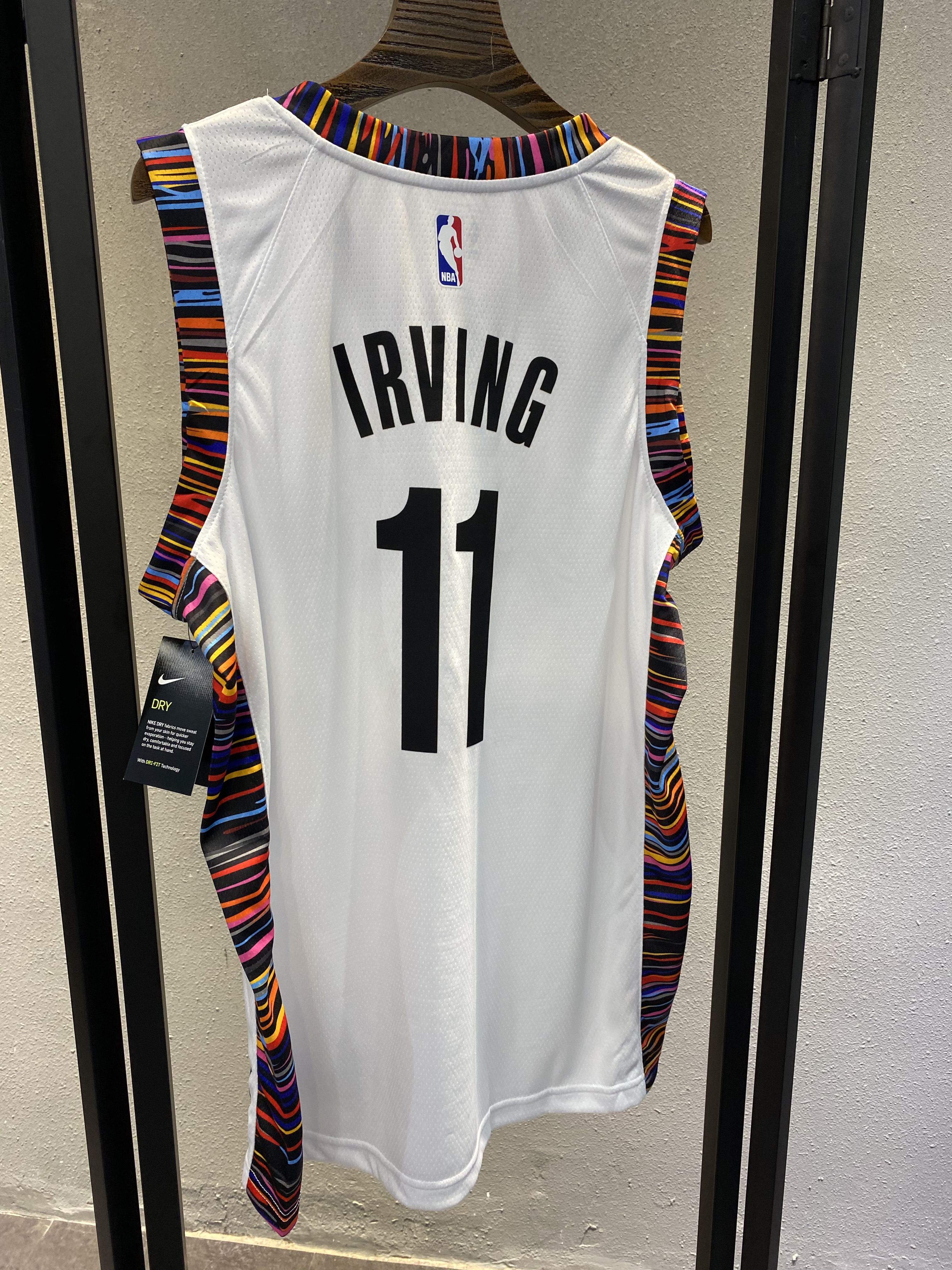 NBA Men New Brooklyn Nets White City #11 IRVING Jersey High Quality Name and Number Print - leoleo123123
