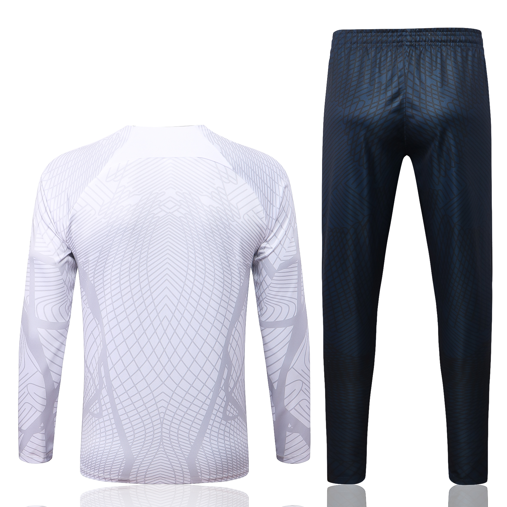 22-23 France White Sweater Tracksuit with Ink-jet Printing Thai Quality - leoleo123123