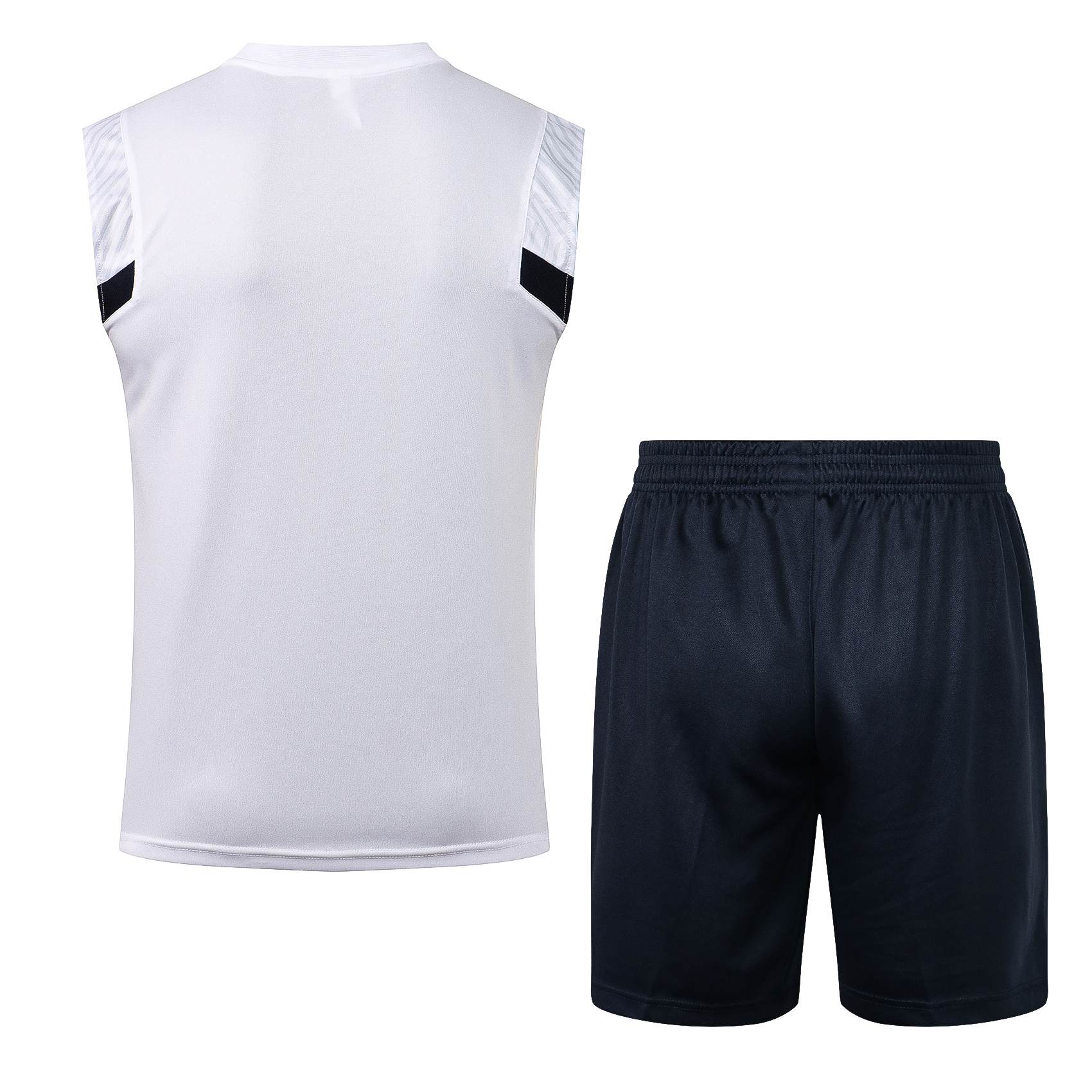 21-22 France White Vest Training Set--Vest and Short Pant Training Tracksuit - leoleo123123