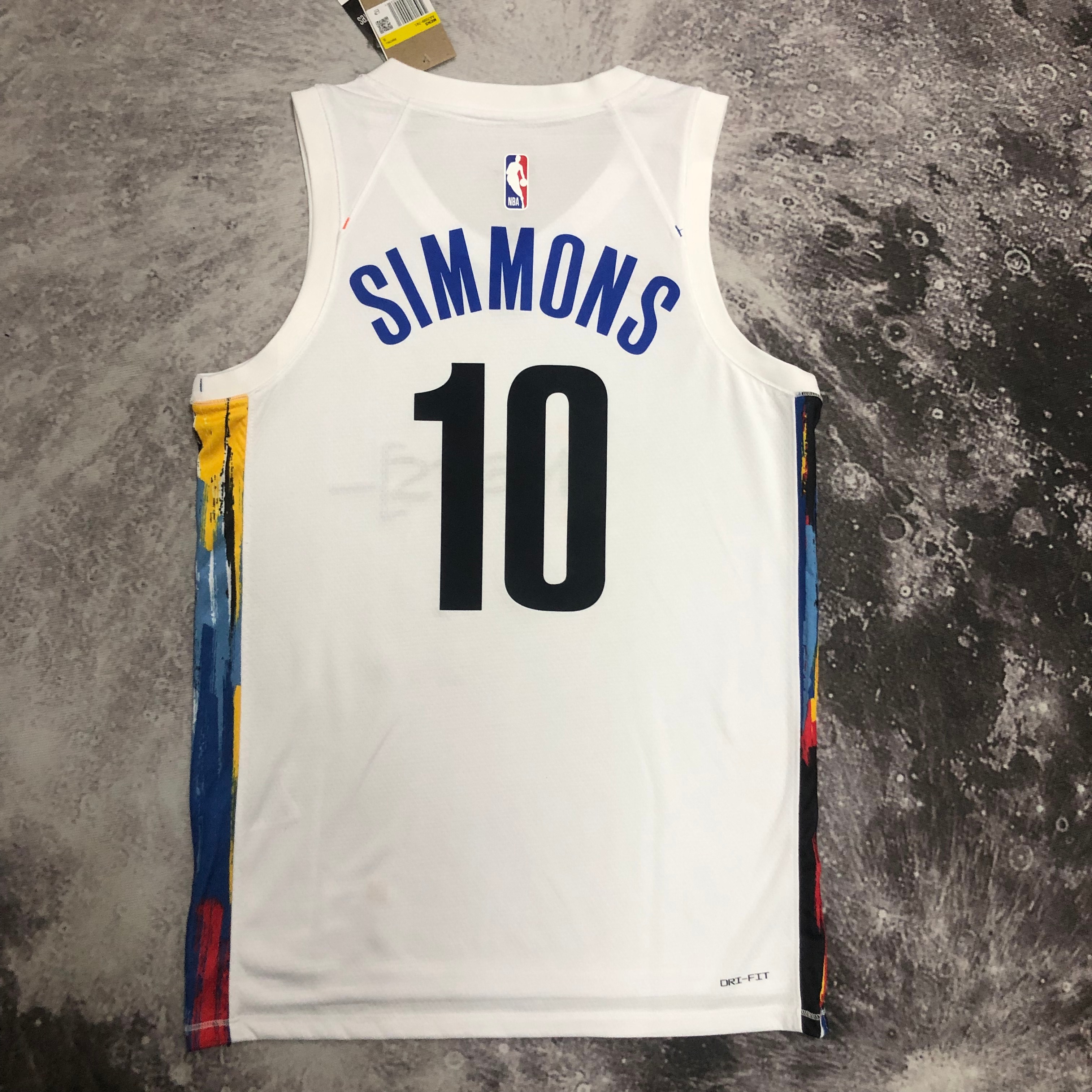 NBA Men 2023 Brooklyn Nets City Version White #10 SIMMONS Jersey High Quality Name and Number Print - leoleo123123
