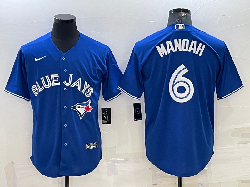 Toronto Blue Jays Vladimir MANOAH #6 Blue Baseball Jersey - leoleo123123