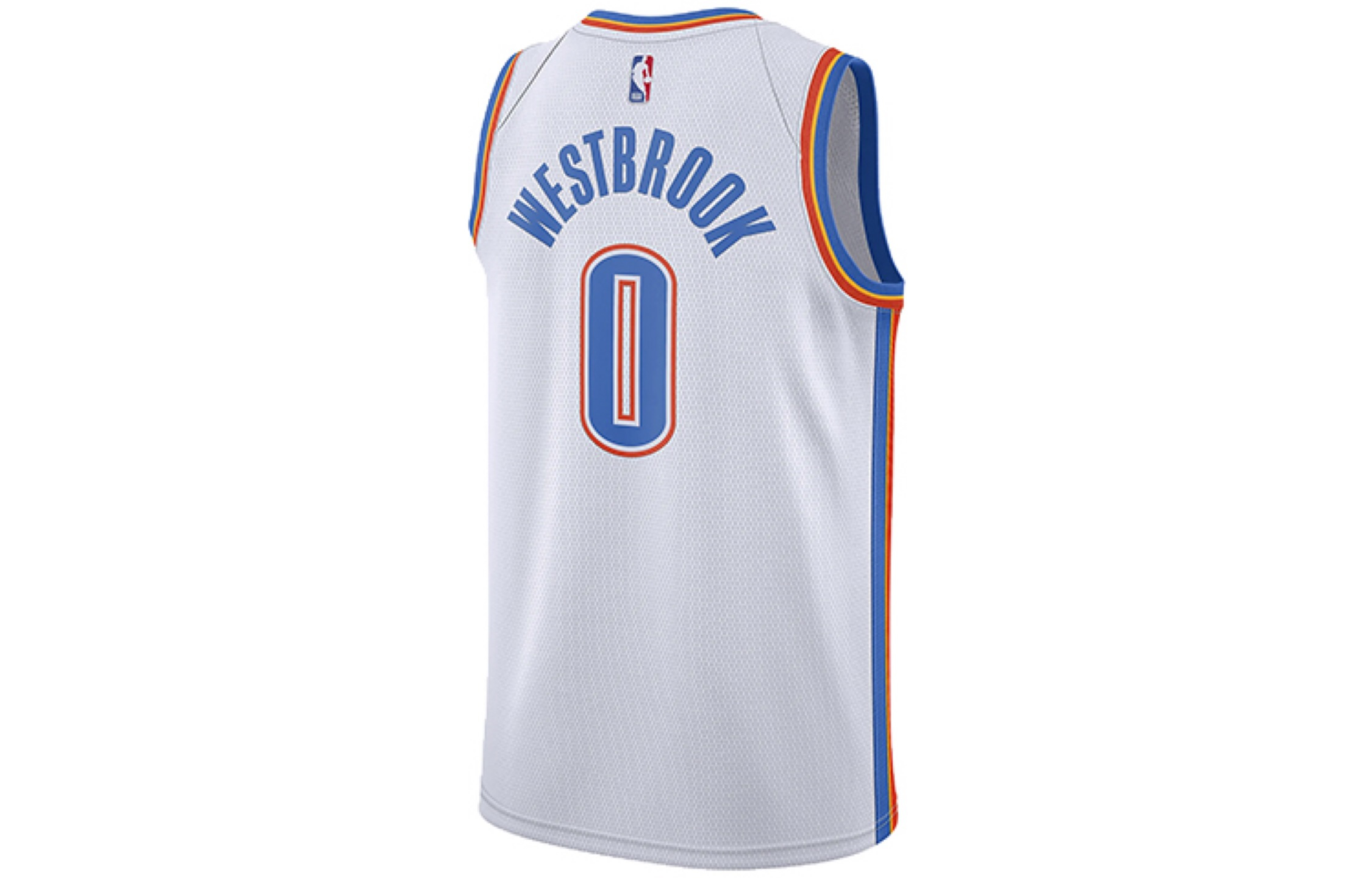 NBA Men Oklahoma City Thunder White New Season #0 WESTBROOK Jersey High Quality Name and Number Print - leoleo123123