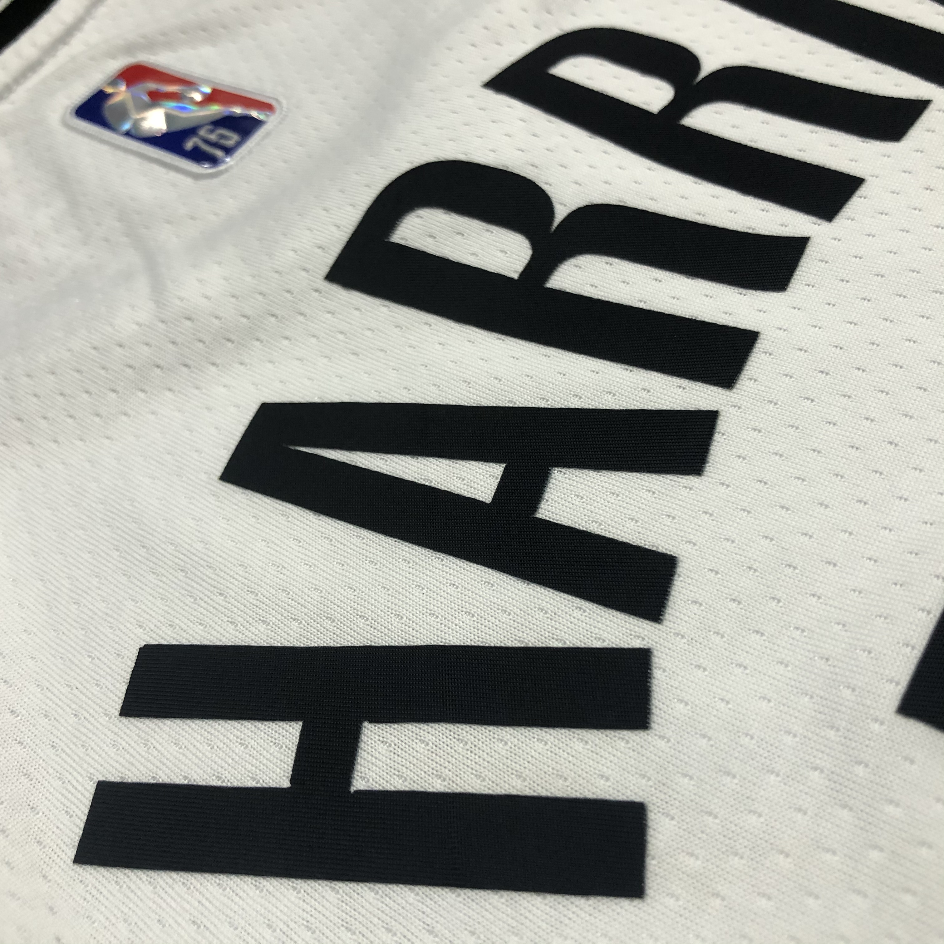 NBA Men 75th Anniversary Brooklyn Nets White #12 HARRIS Jersey High Quality Name and Number Print - leoleo123123