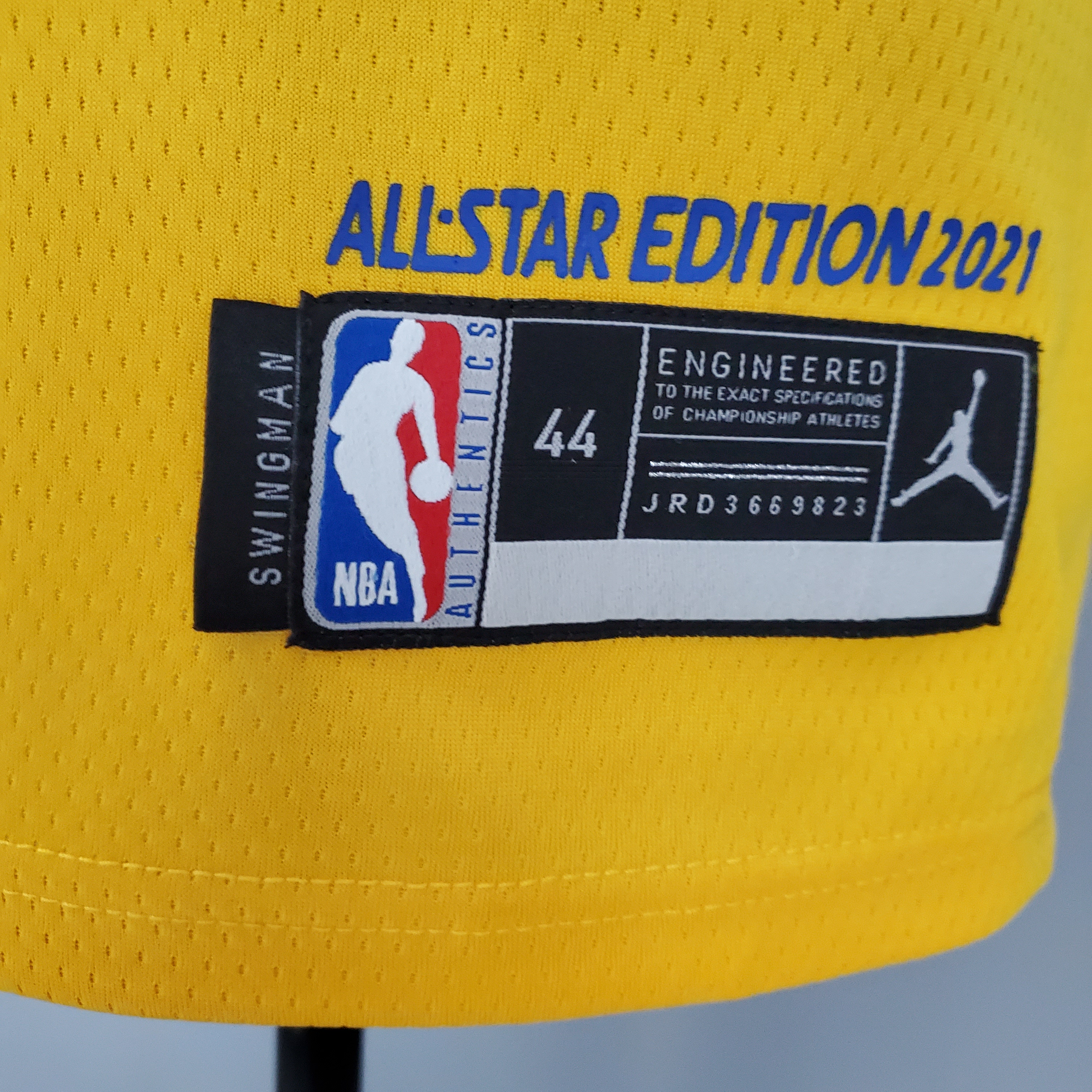 NBA Men 2021 All Star Jerseys Yellow #0 LILLARD Jersey High Quality Name and Number Print - leoleo123123