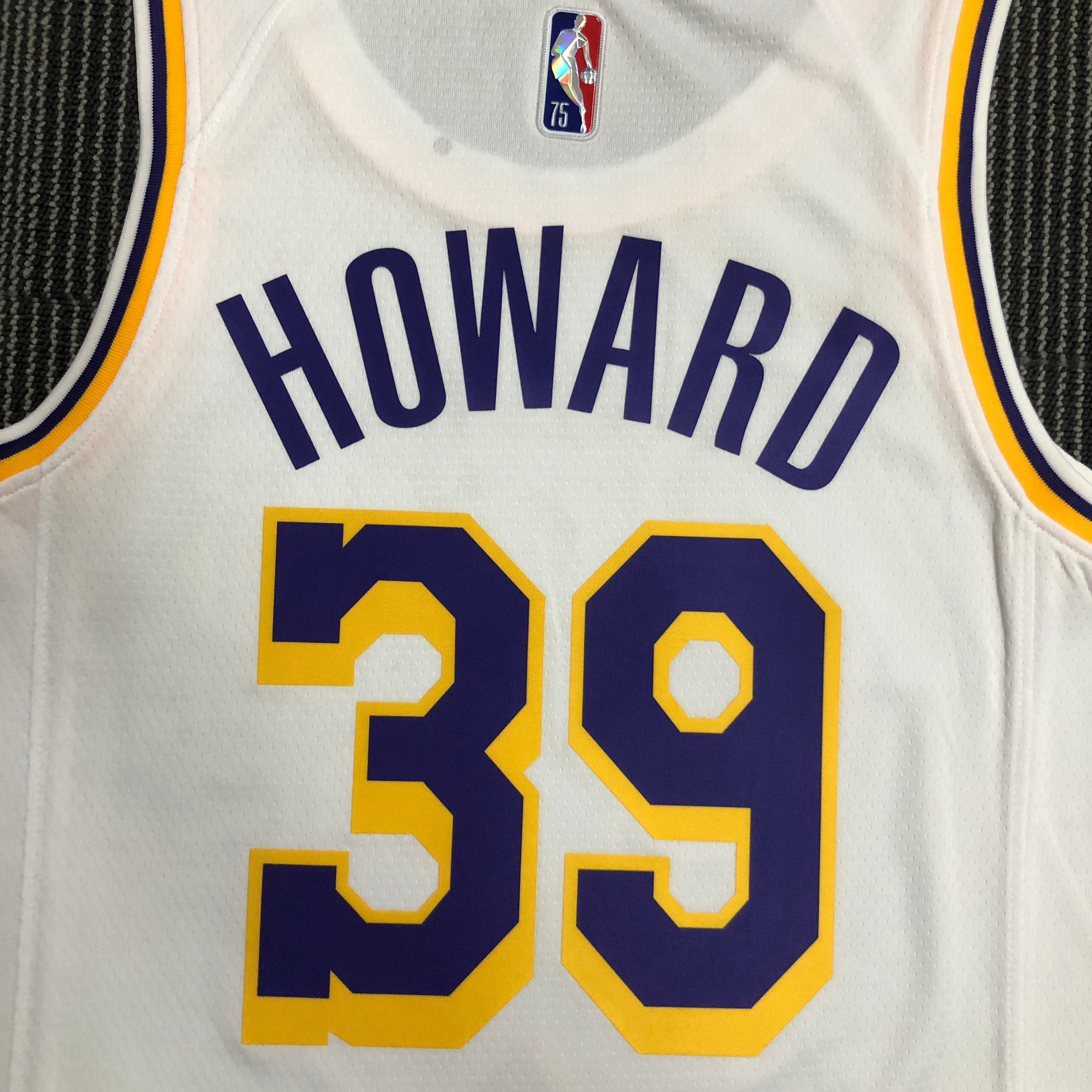 NBA 75th Anniversary Los Angeles Lakers White Round Neck #39 HOWARD Jersey High Quality Name and Number Print - leoleo123123