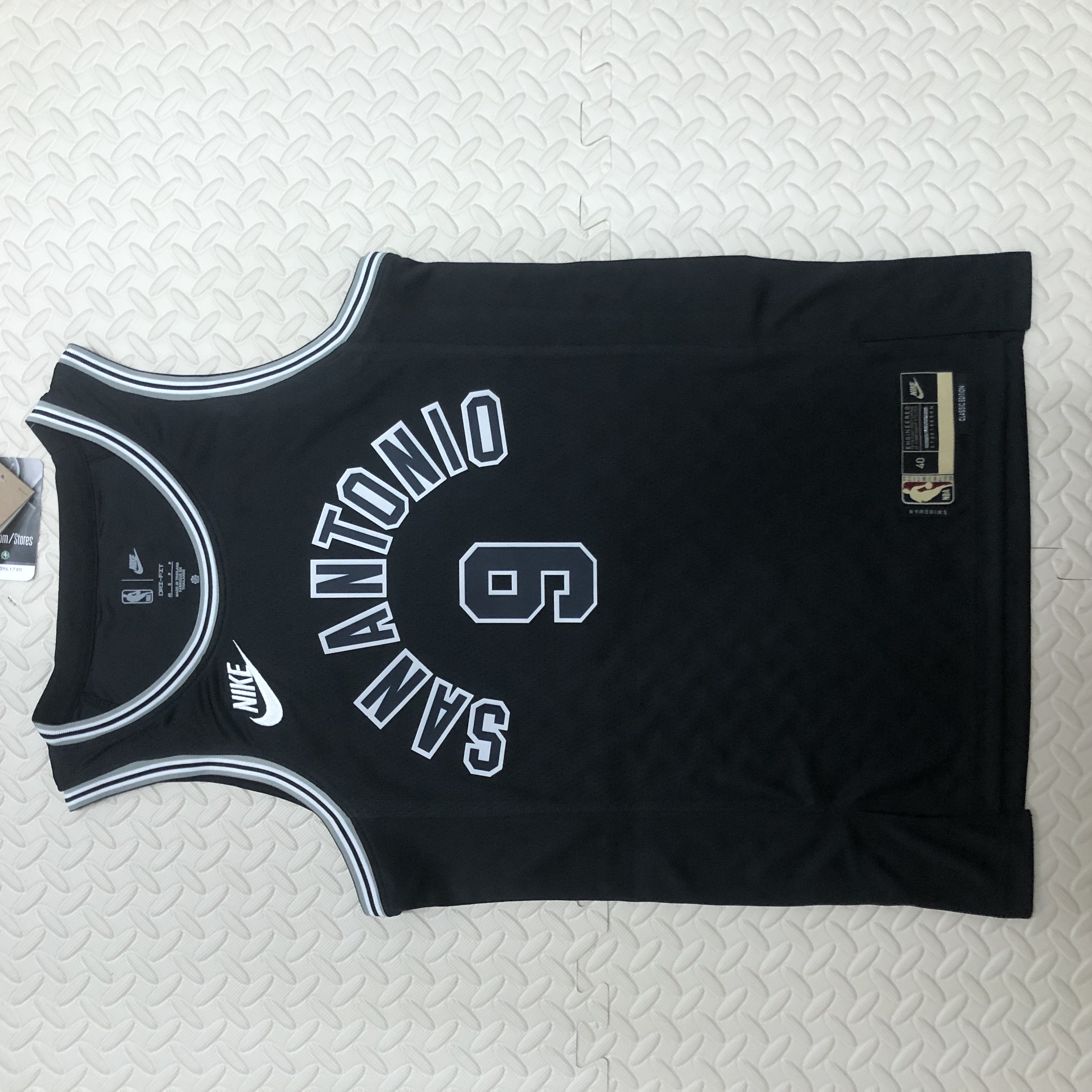 NBA Men Season 2023 San Antonio Spurs Black Retro #9 PARKER Jersey High Quality Name and Number Print - leoleo123123