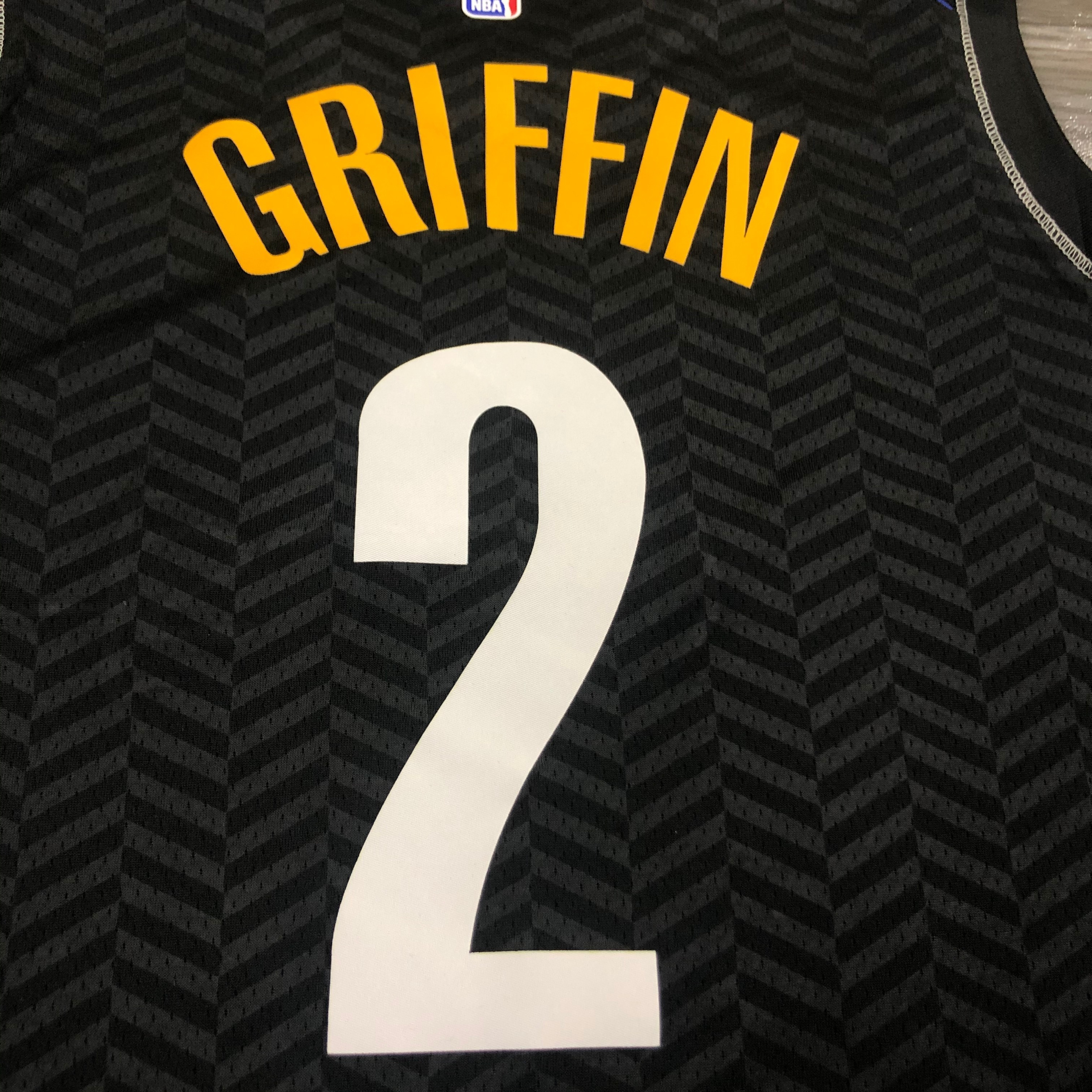 NBA Men Season 2021 Brooklyn Nets Black City #2 GRIFFIN Jersey High Quality Name and Number Print - leoleo123123