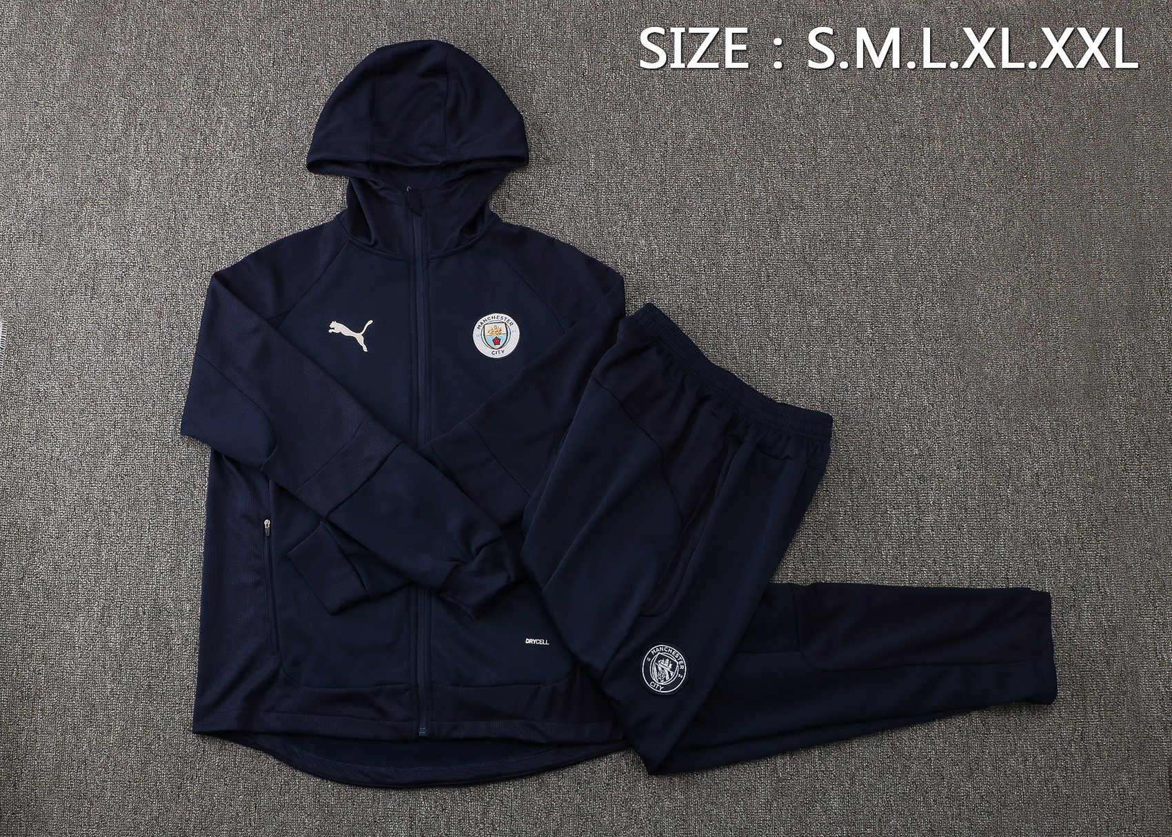 21-22 Man City Black Jacket Tracksuit with Cap Thai Quality - leoleo123123