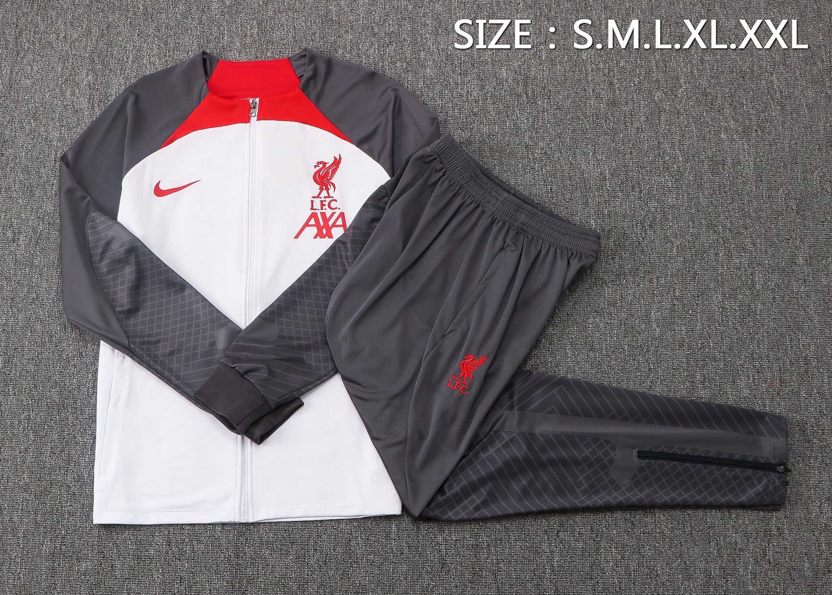 22/23 Liverpool White Jacket Tracksuit Thai Quality - leoleo123123