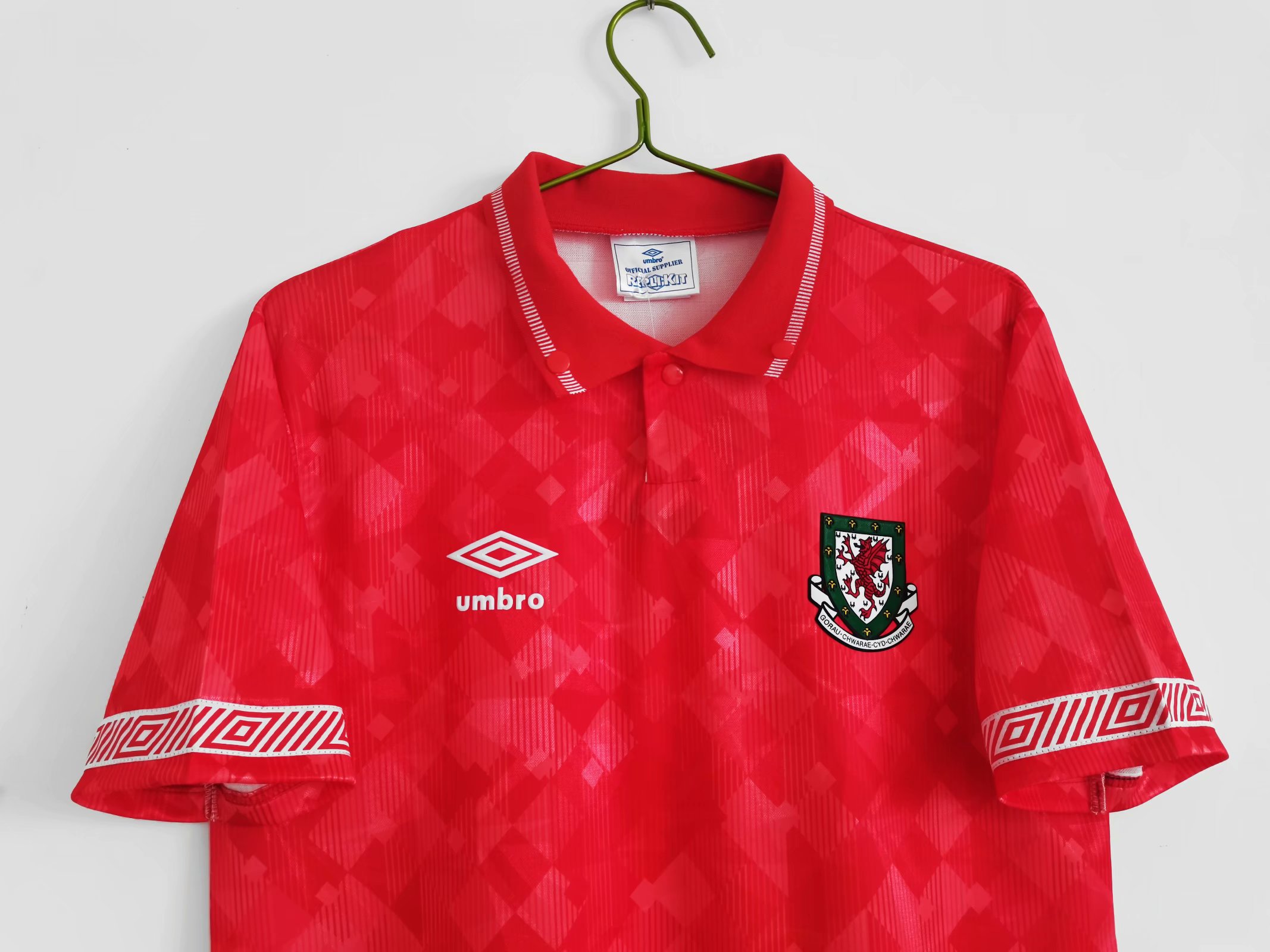 90/92 Welsh Home Retro Jersey Fans Version - leoleo123123