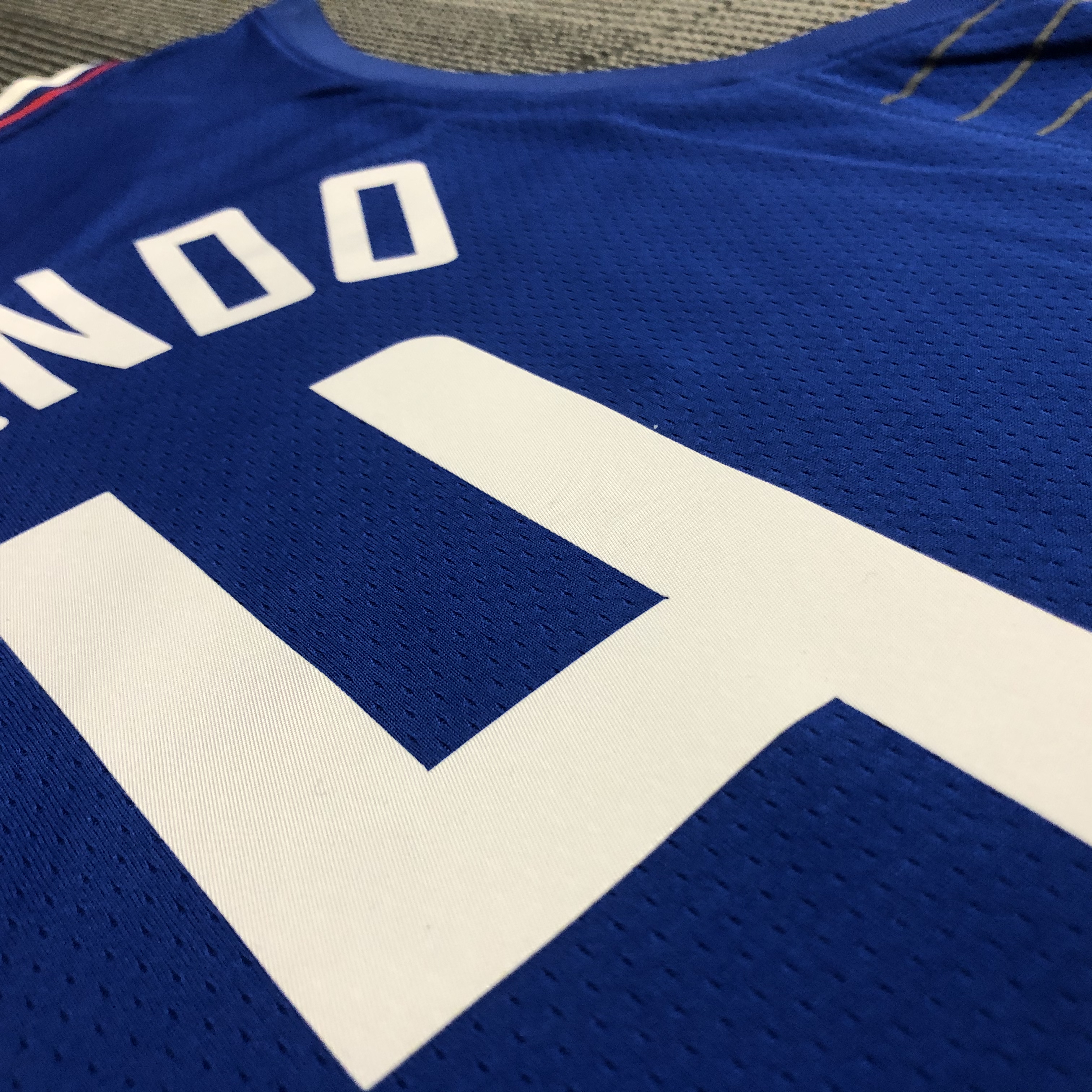 NBA Men 75th Anniversary Los Angeles Clippers Blue #4 RONDO Jersey High Quality Name and Number Print - leoleo123123