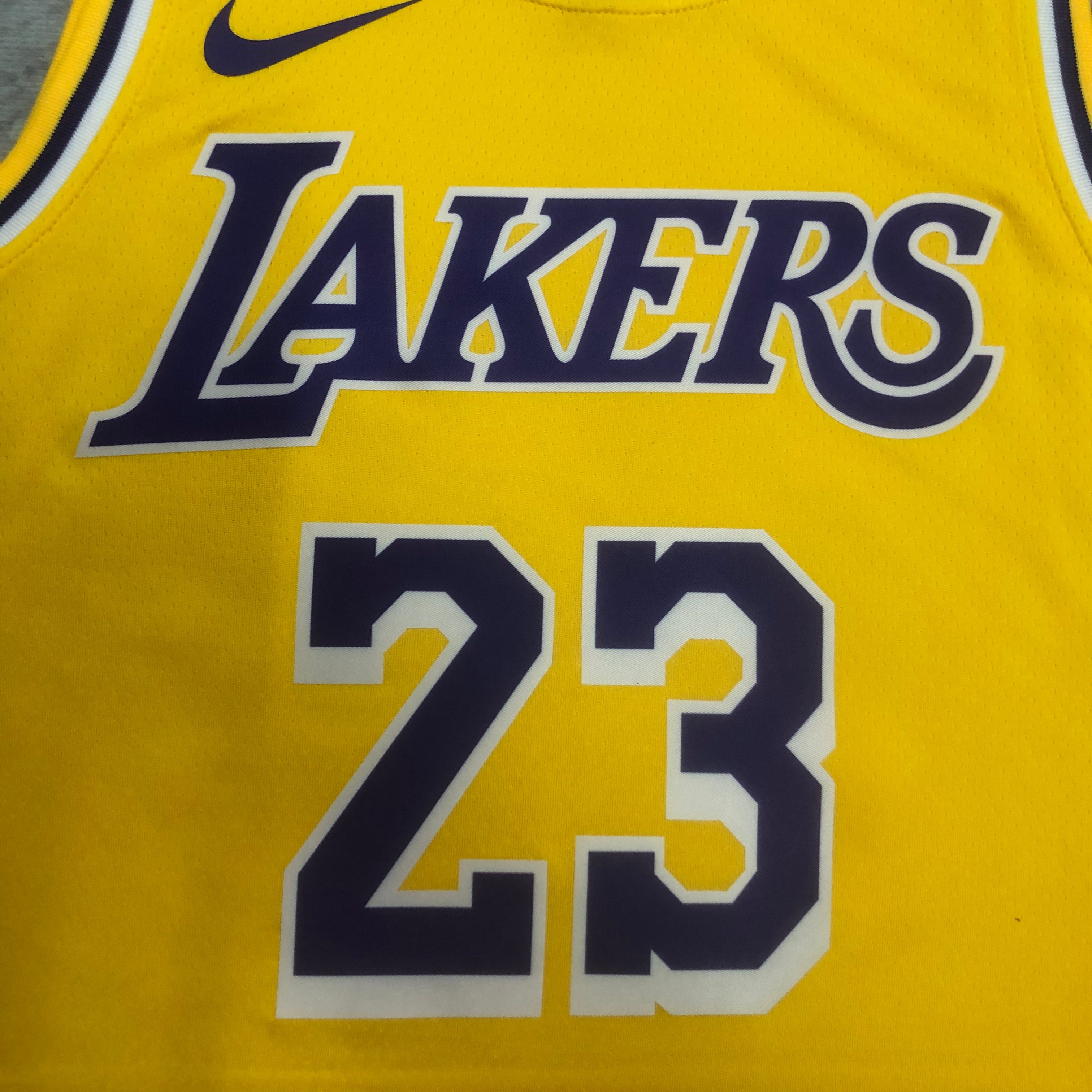 NBA Men Season 2023 Los Angeles Lakers Yellow #23 JAMES Jersey High Quality Name and Number Print - leoleo123123