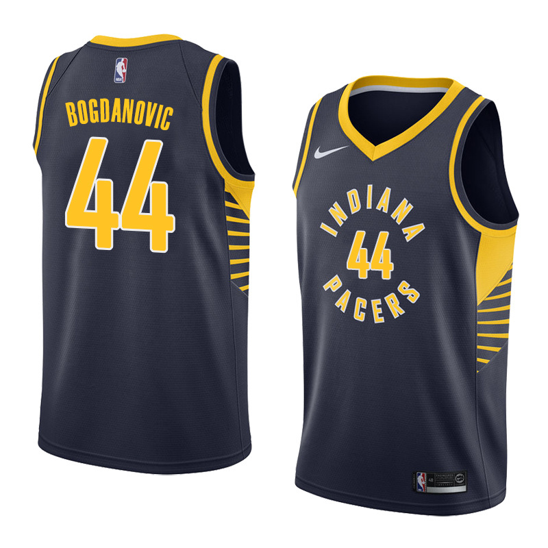 NBA Men Indiana Pacers Dark Blue #44 BOGDANOVIC Jersey High Quality Name and Number Print - leoleo123123