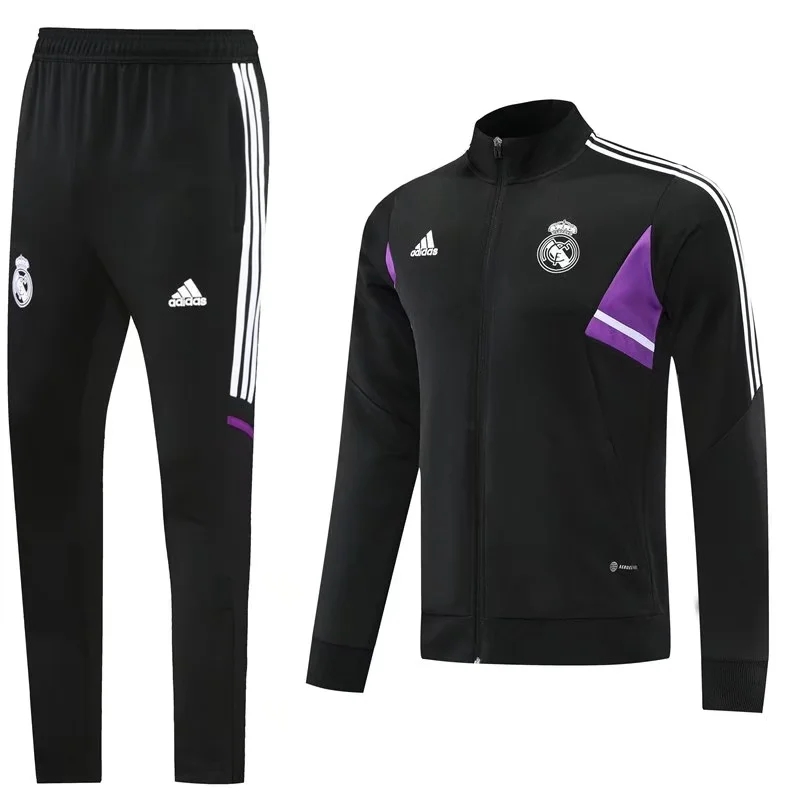 22-23 Real Madrid Black Jacket Tracksuit Thai Quality - leoleo123123