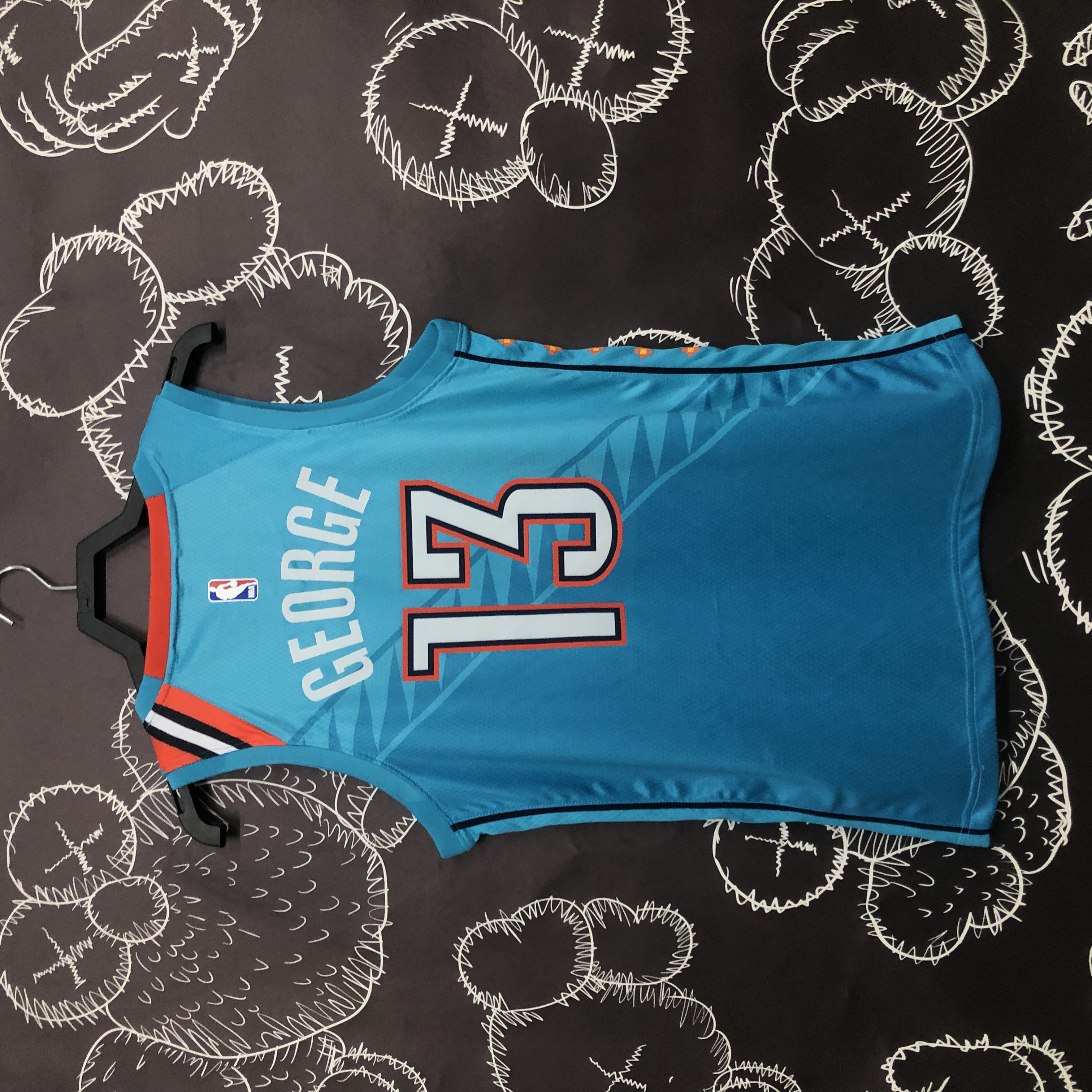NBA Men Oklahoma City Thunder City Version Blue #13 GEORGE Jersey High Quality Name and Number Print - leoleo123123