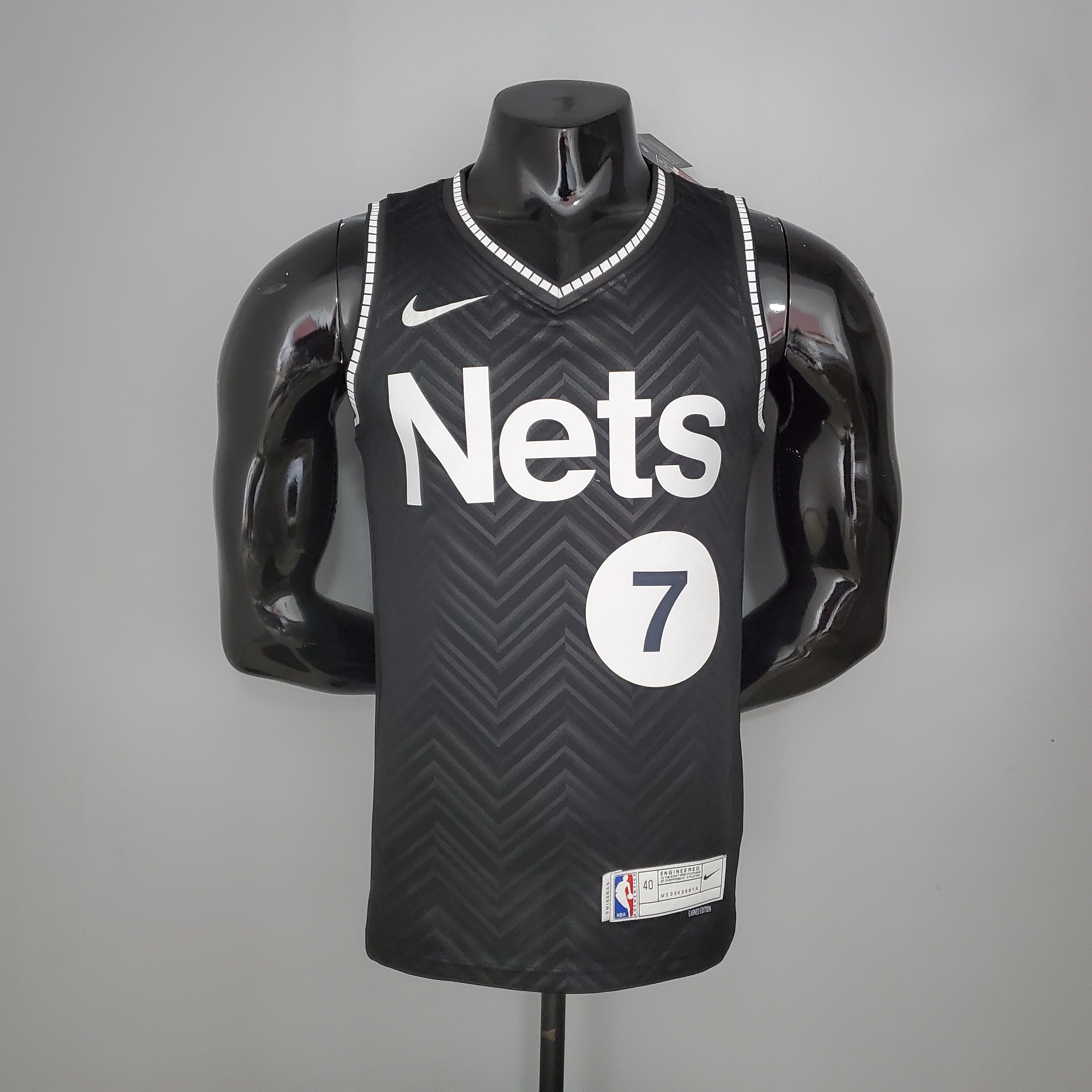 NBA Men New 2021 Brooklyn Nets Black Awarding Version #7 DURANT Jersey High Quality Name and Number Print - leoleo123123