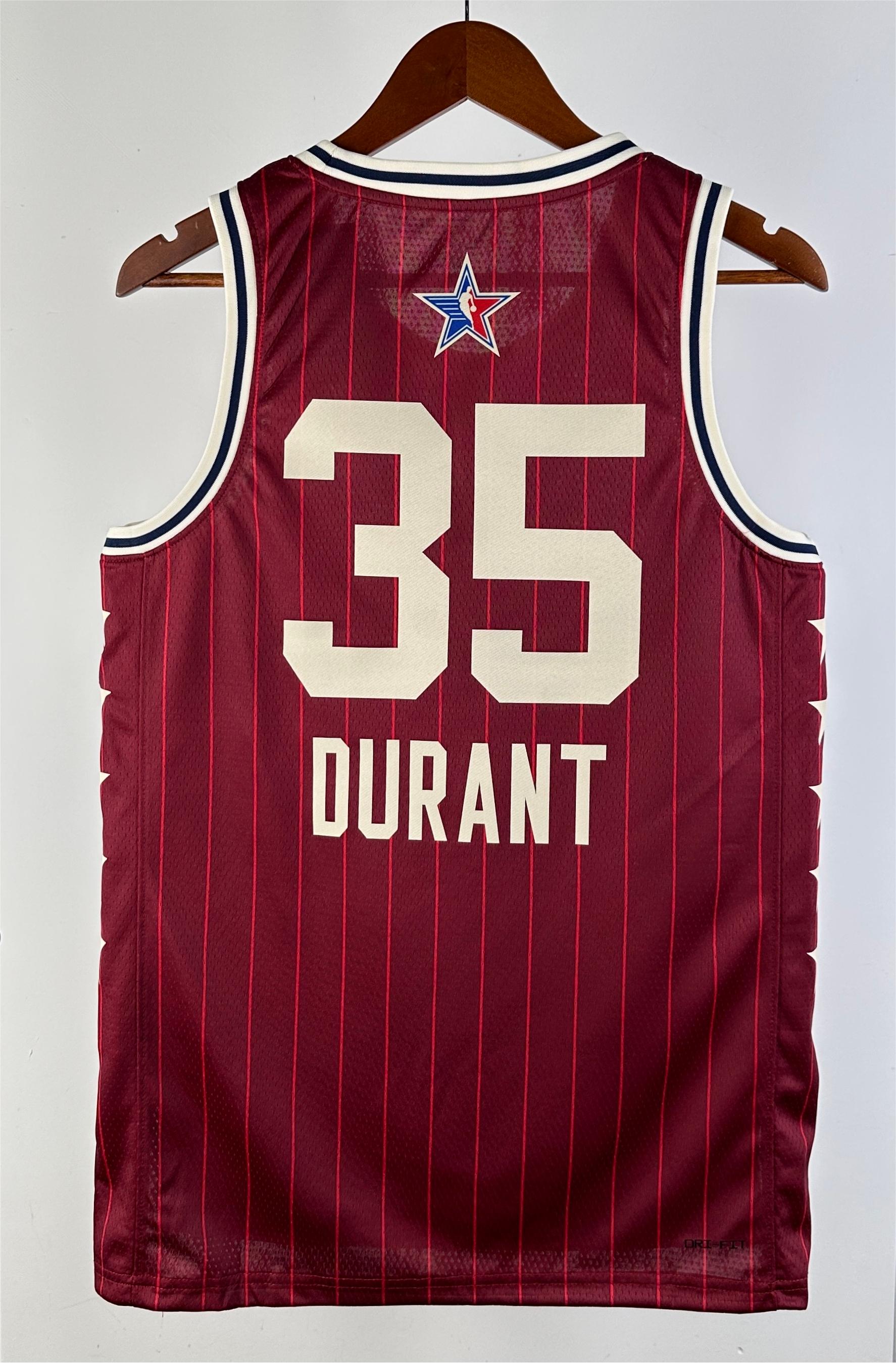 NBA Men 2024 Los Angeles Lakers All Stars Red #35 DURANT Jersey High Quality Name and Number Print - leoleo123123