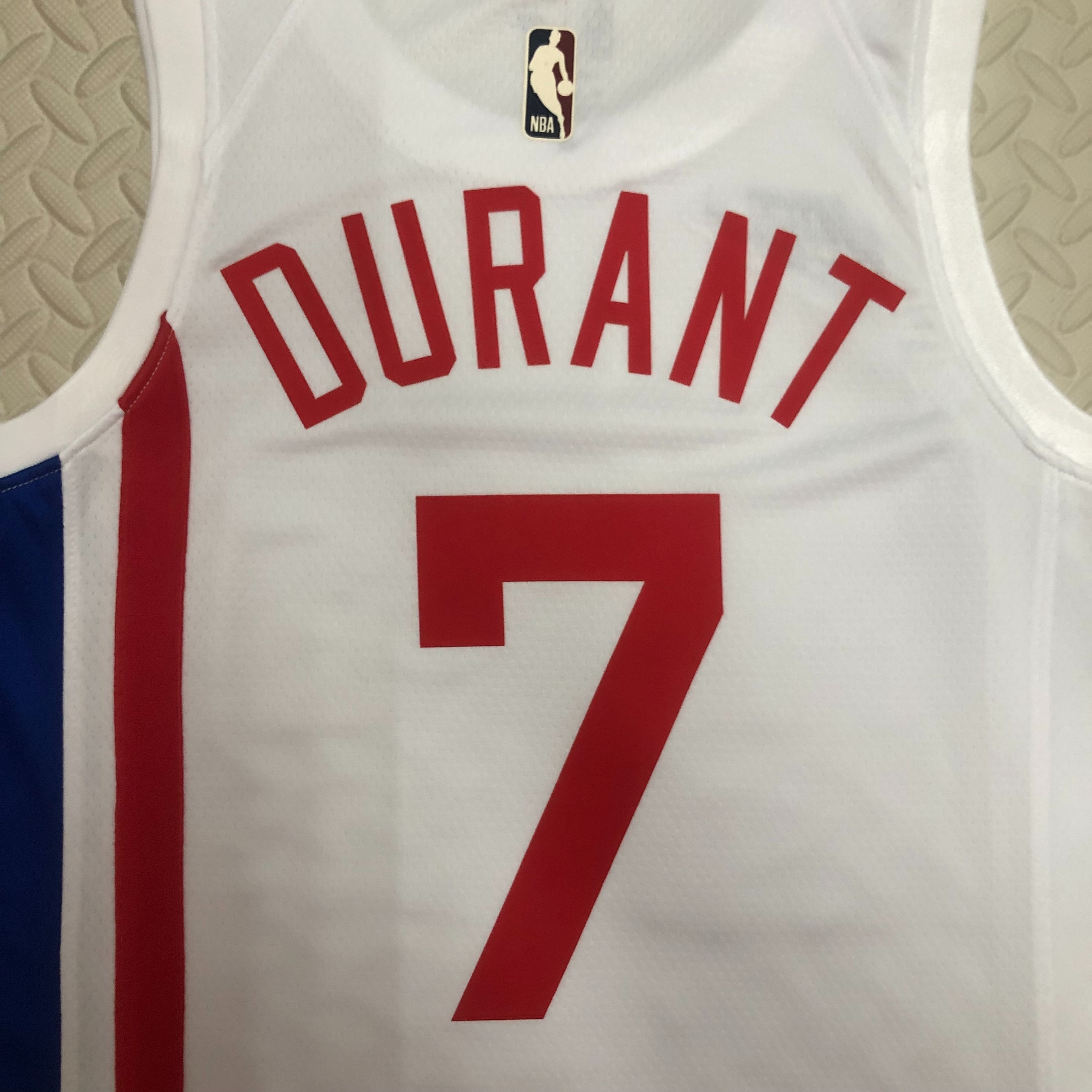 NBA Men Season 2023 Brooklyn Nets White #7 DURANT Jersey High Quality Name and Number Print - leoleo123123