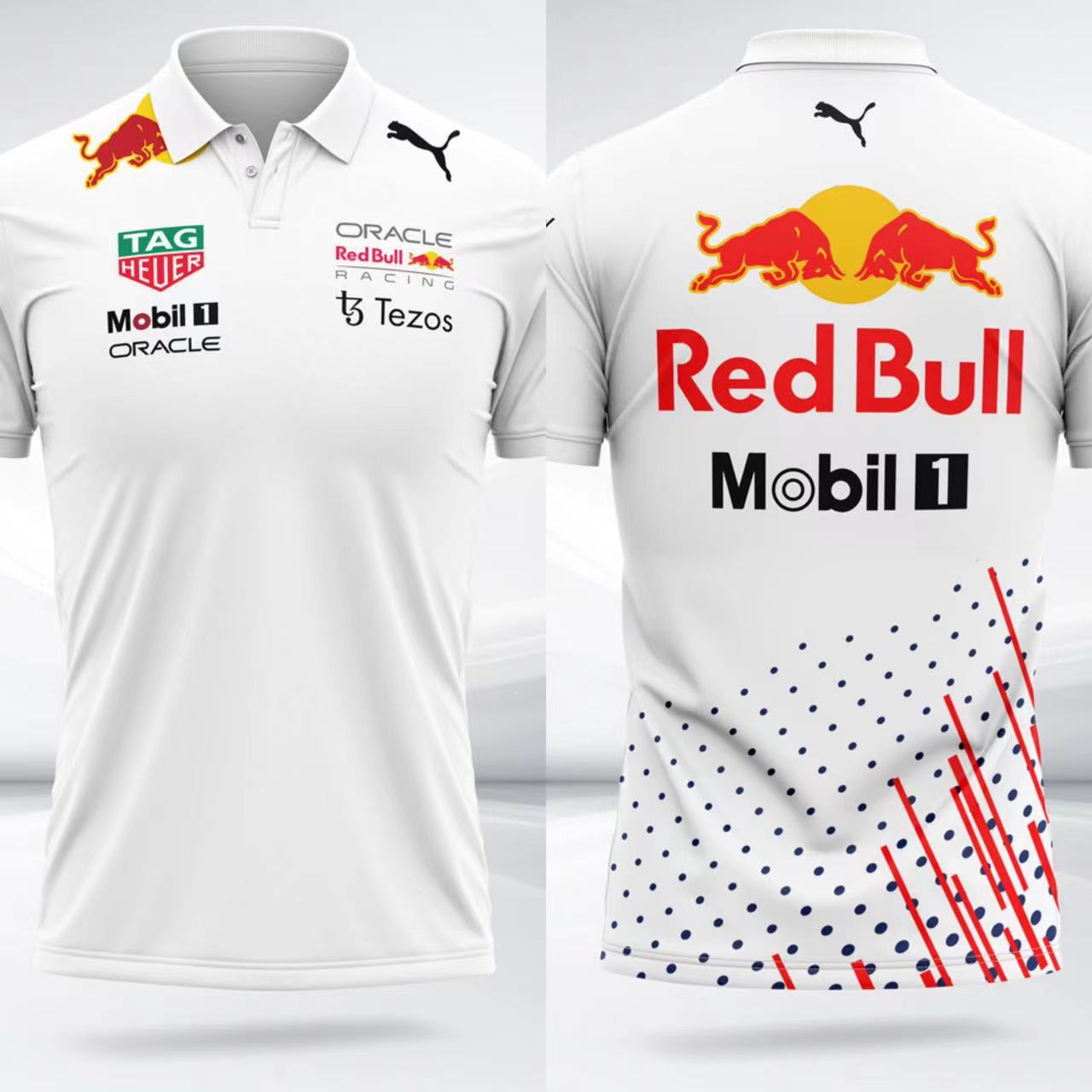 2022 Red Bull Racing White F1 Team POLO T-Shirt - leoleo123123