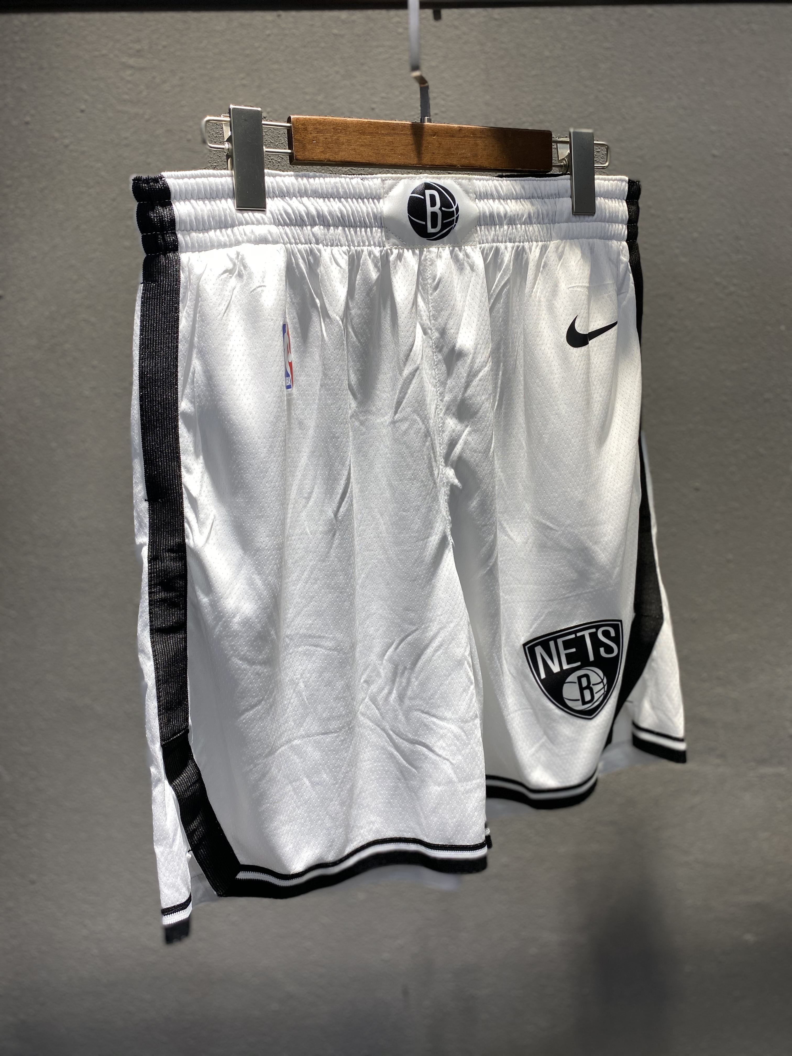 NBA Men New Brooklyn Nets White Pant Short High Quality Name and Number Print - leoleo123123