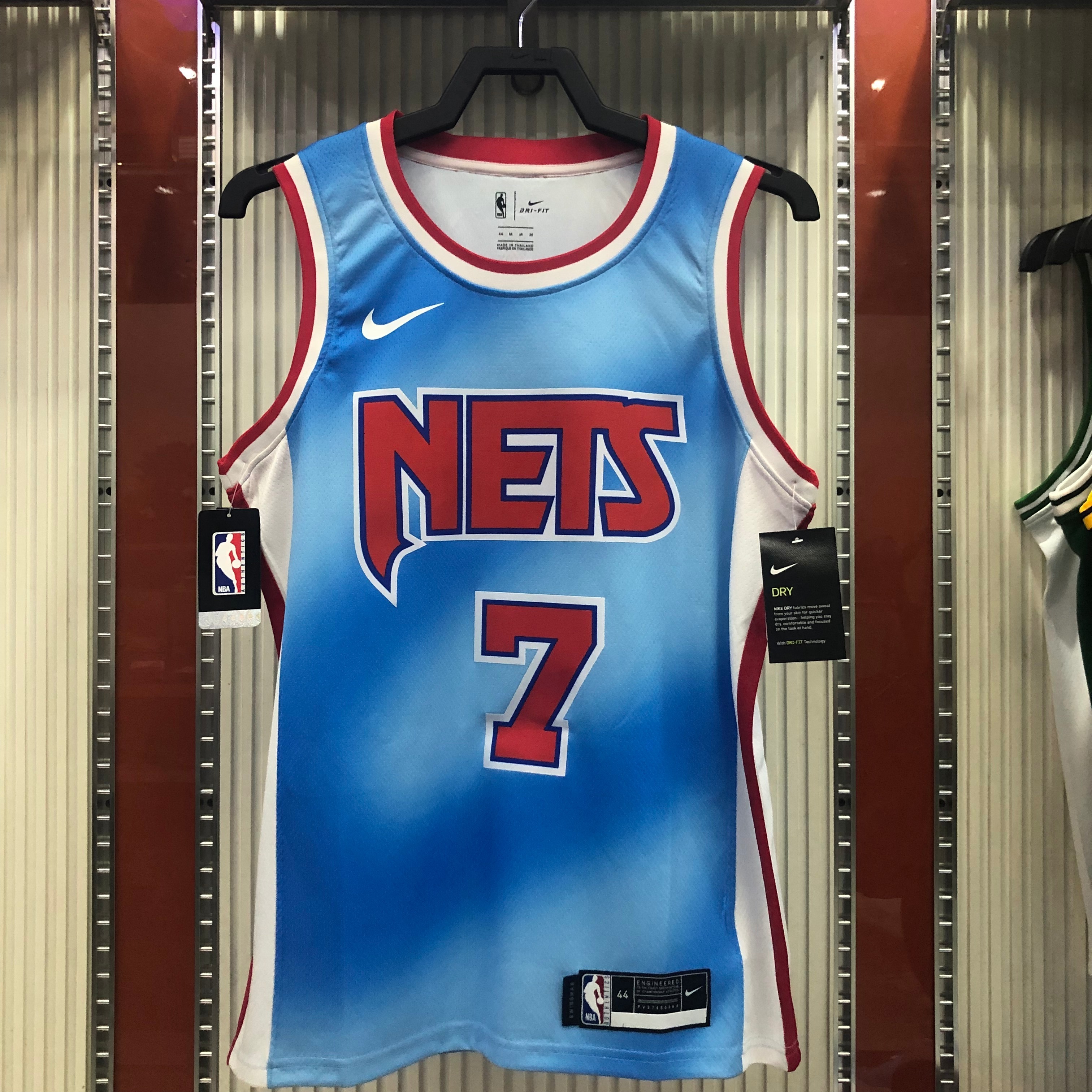 NBA Men Season 2021 Brooklyn Nets Blue Retro #7 DURANT Jersey High Quality Name and Number Print - leoleo123123