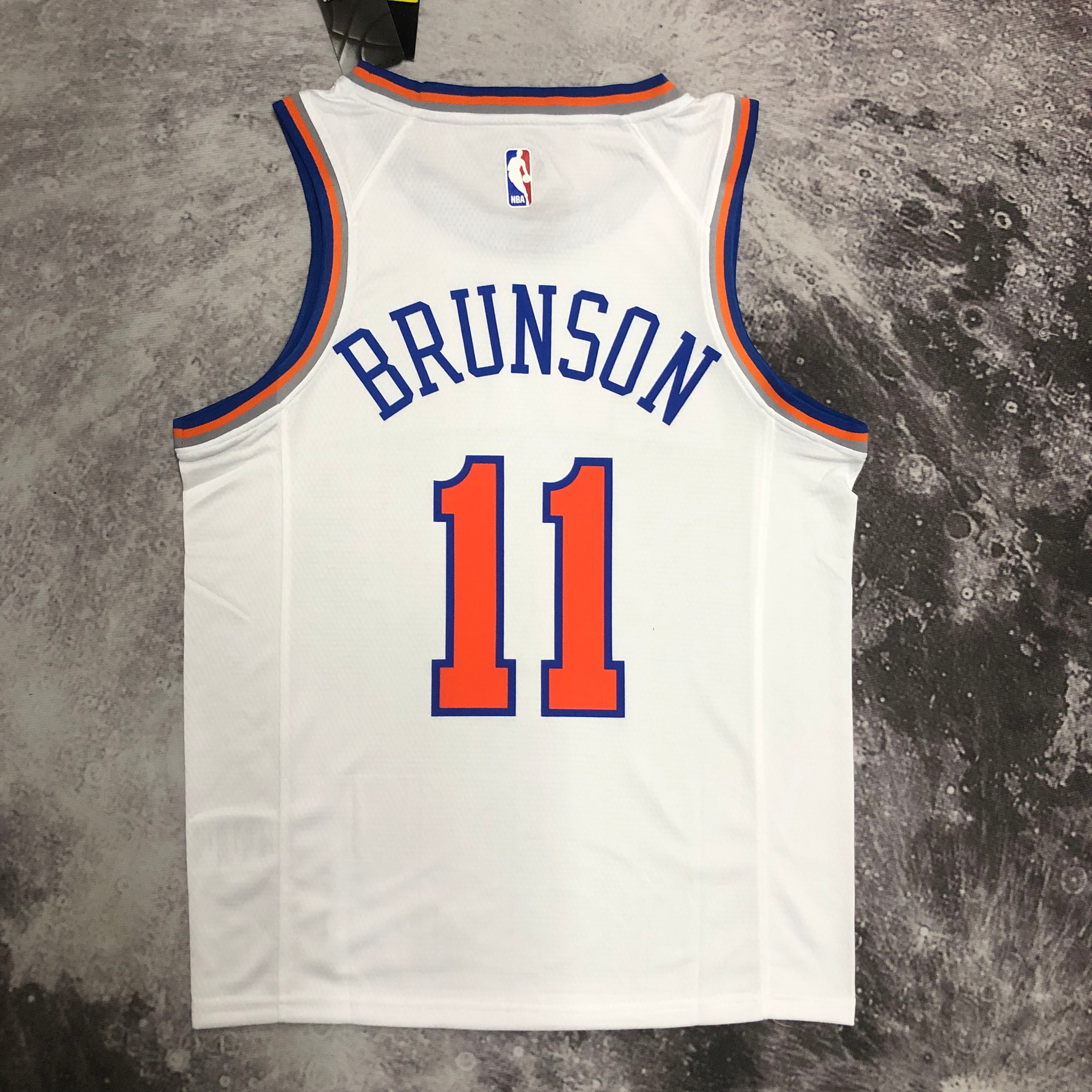 NBA Men New York Knicks White #11 BRUNSON Jersey High Quality Name and Number Print - leoleo123123