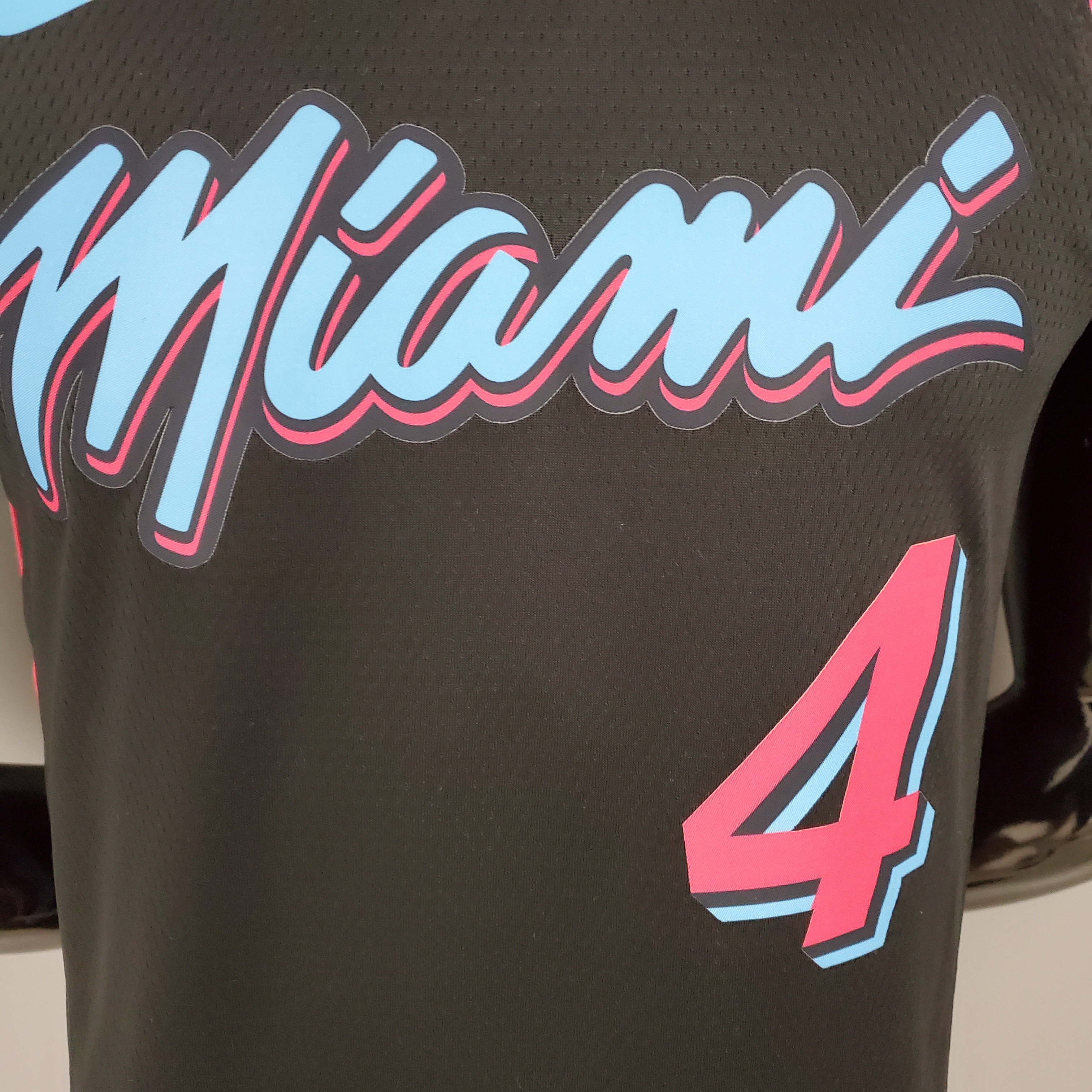 NBA Men Miami Heat Black City #4 OLADIPO Jersey High Quality Name and Number Print - leoleo123123