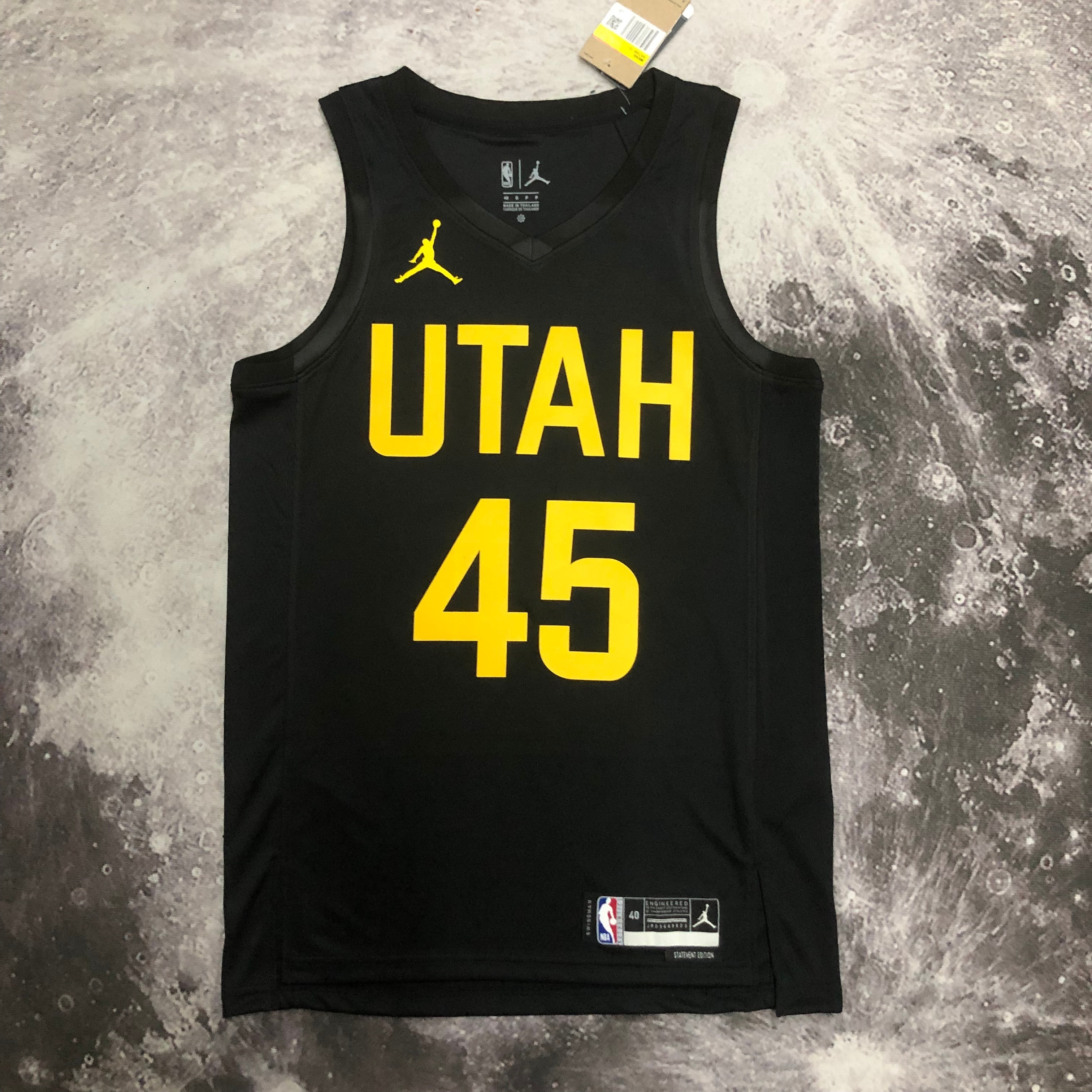 NBA 2023 Men Utah Jazz Black with Jordan Logo #45 MITCHELL Jersey High Quality Name and Number Print - leoleo123123