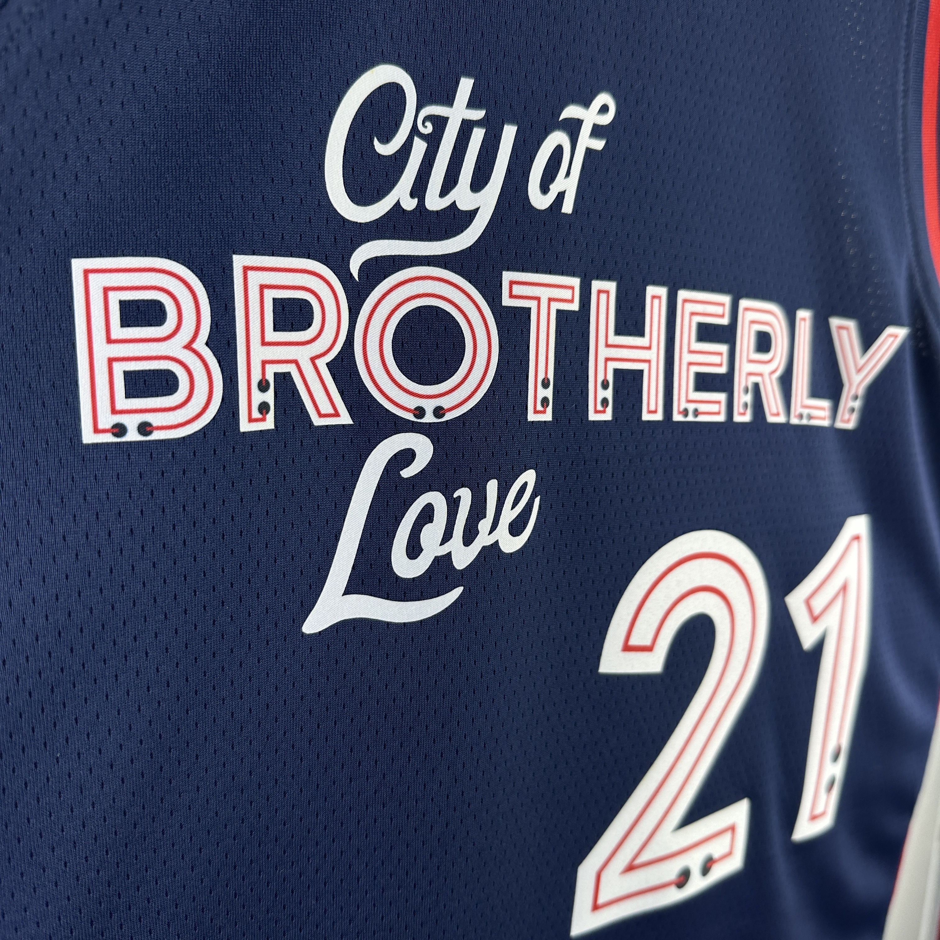 NBA Men 2024 Philadelphia 76ers Navy City Edition #21 EMBIID Swingman Jersey - leoleo123123