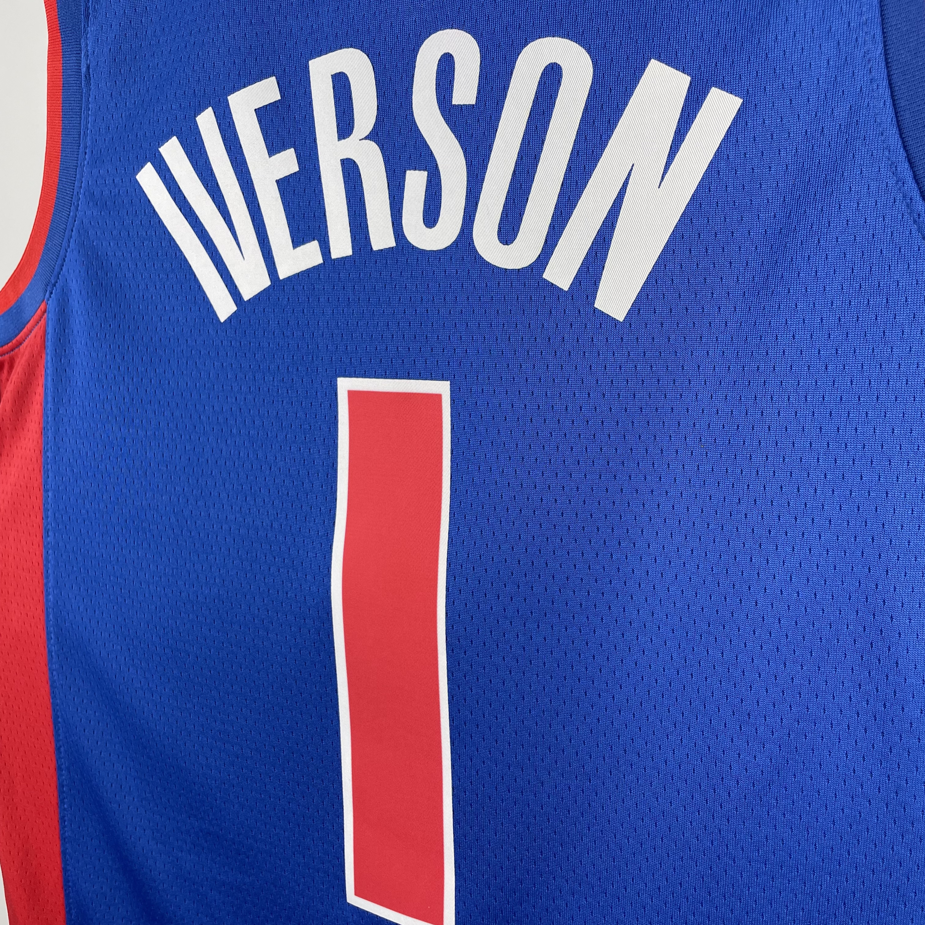 NBA Season 2023 Detroit Pistons Blue #1 IVERSON Jersey High Quality Name and Number Print - leoleo123123