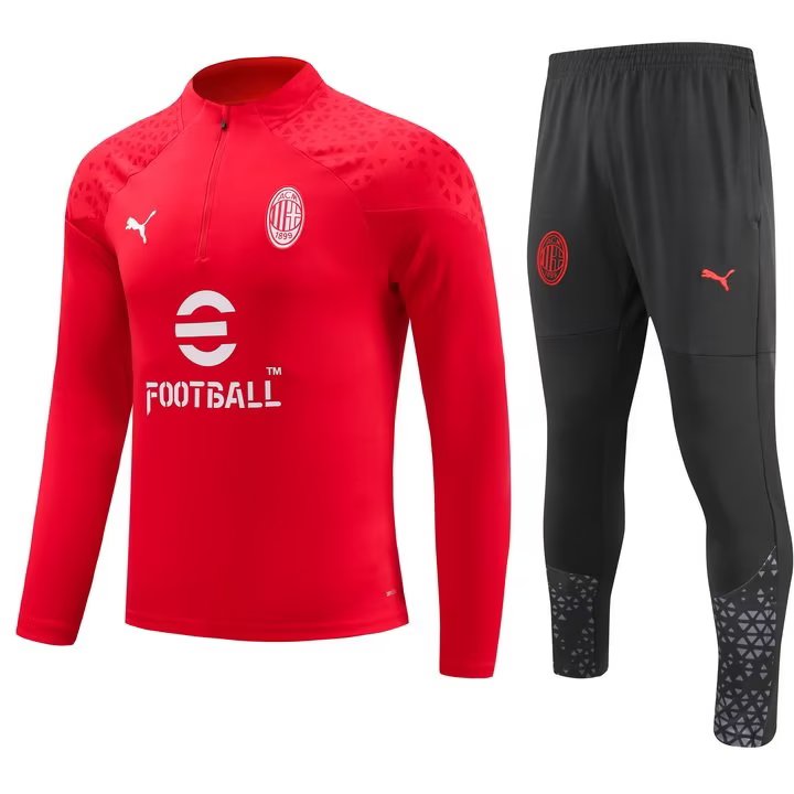 23/24 AC Milan Red Sweater Tracksuit Thai Quality - leoleo123123