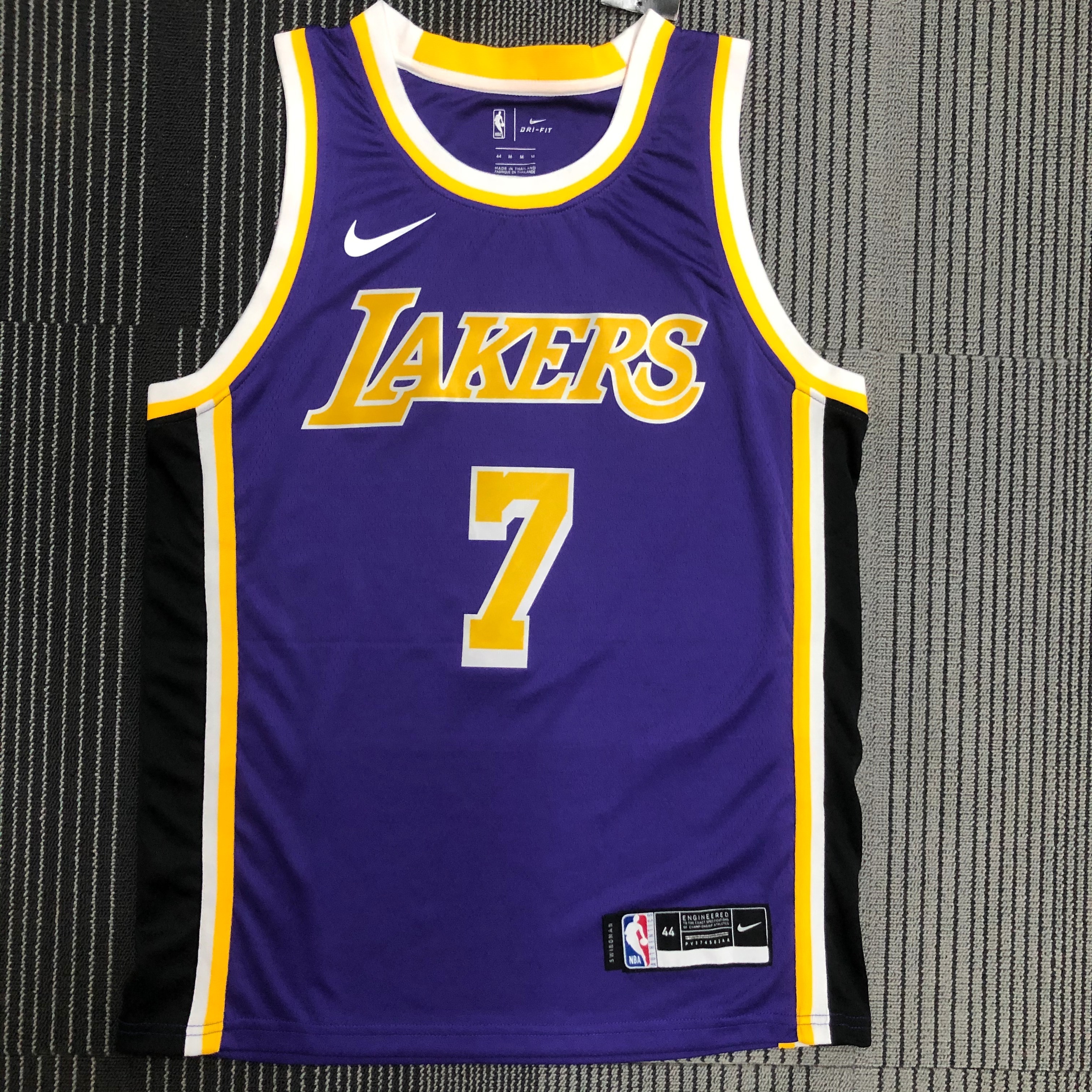 NBA Men Los Angeles Lakers Retro Purple #7 ANTHONY Round Neck Jersey High Quality Name and Number Print - leoleo123123