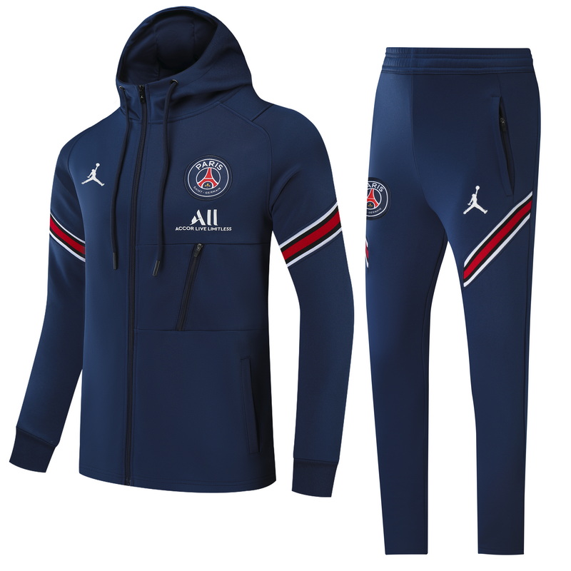 21/22 PSG Navy Jacket Tracksuit with Cap Thai Quality - leoleo123123