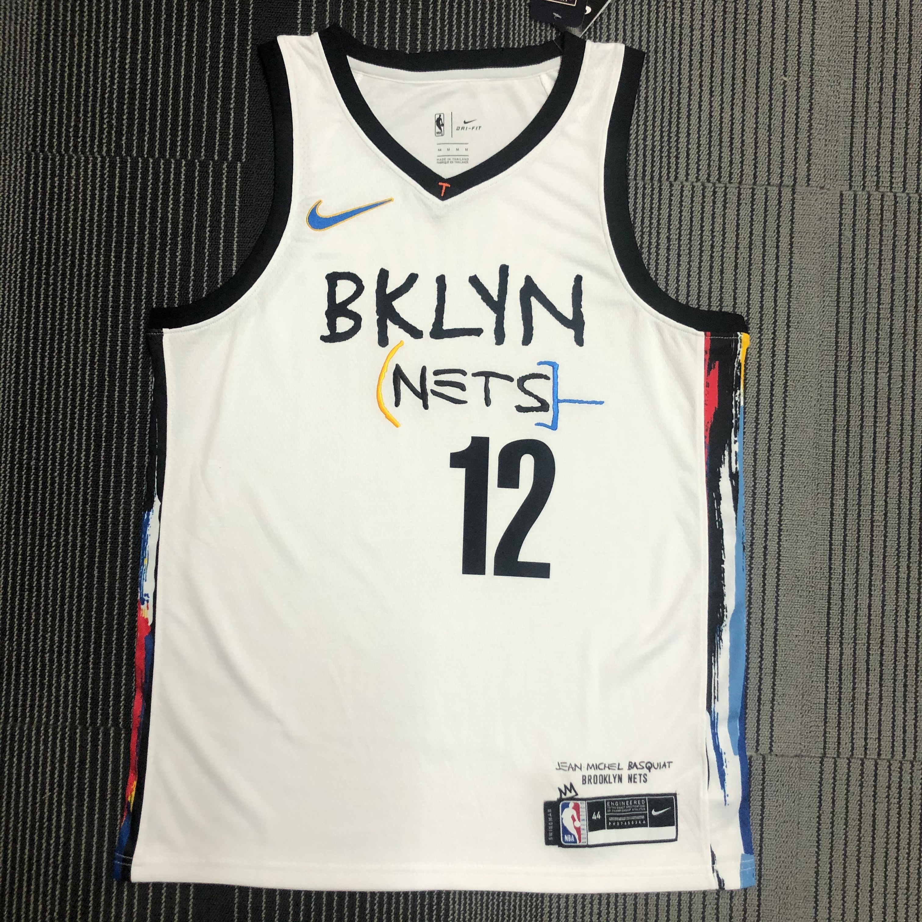 NBA Men Season 2021 Brooklyn Nets White City #12 HARRIS Jersey High Quality Name and Number Print - leoleo123123