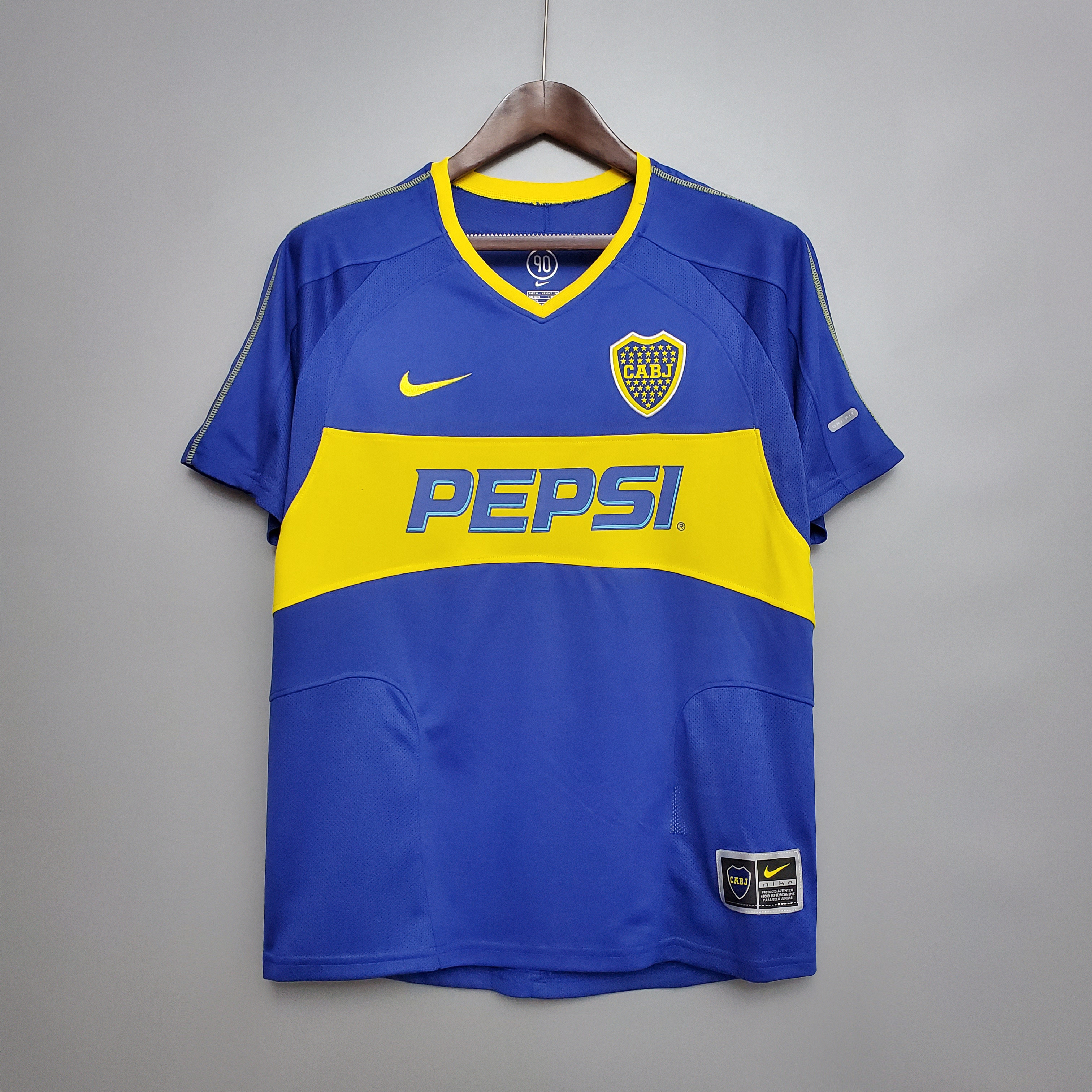 03/04 Boca Home Retro Soccer Jersey Thai Quality - leoleo123123