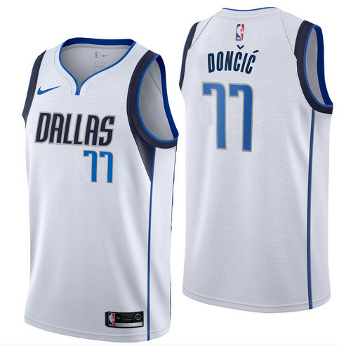 NBA Men Dallas Mavericks White #77 DONCIC Jersey High Quality Name and Number Print - leoleo123123